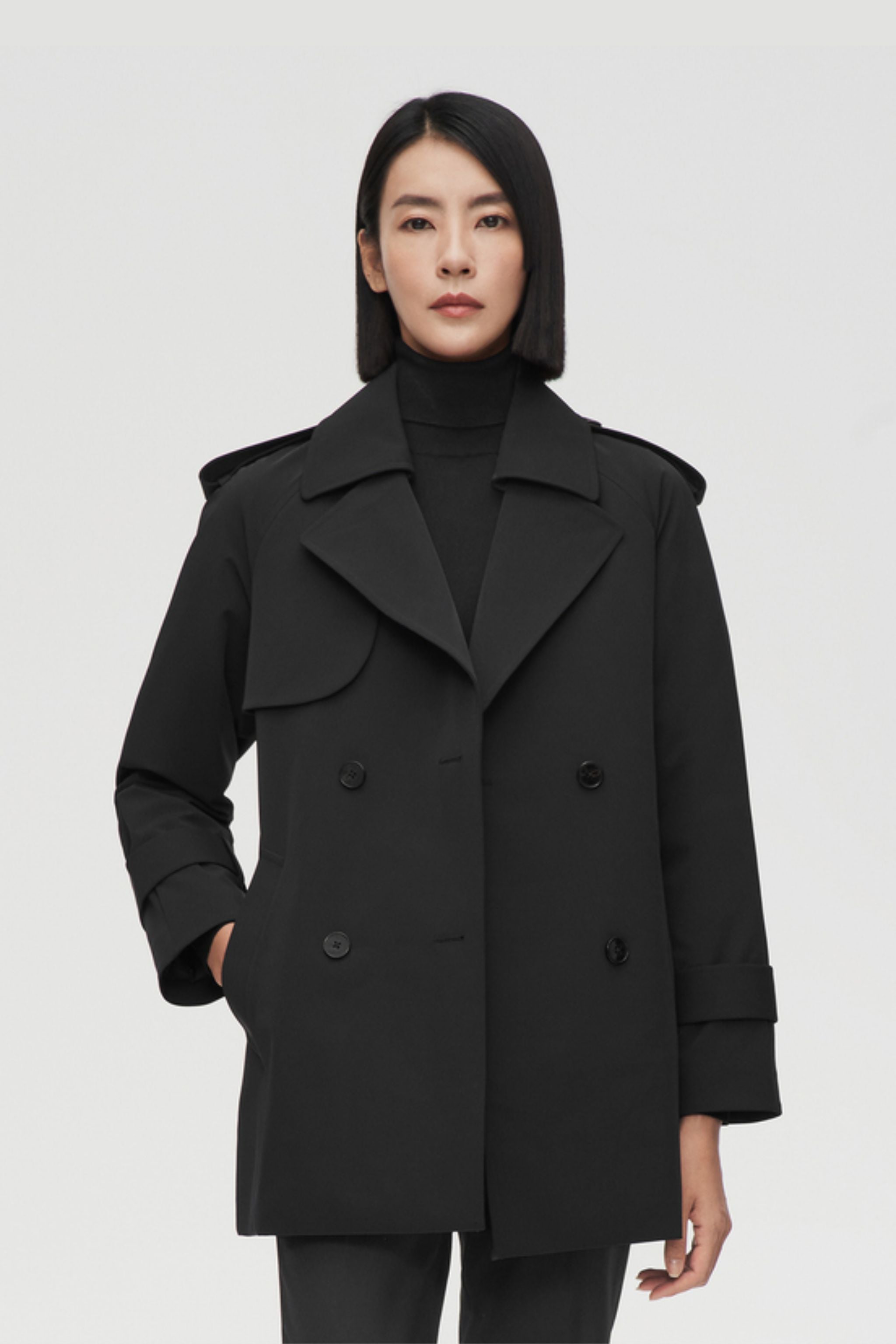 Women’s Double Breasted Short Trench