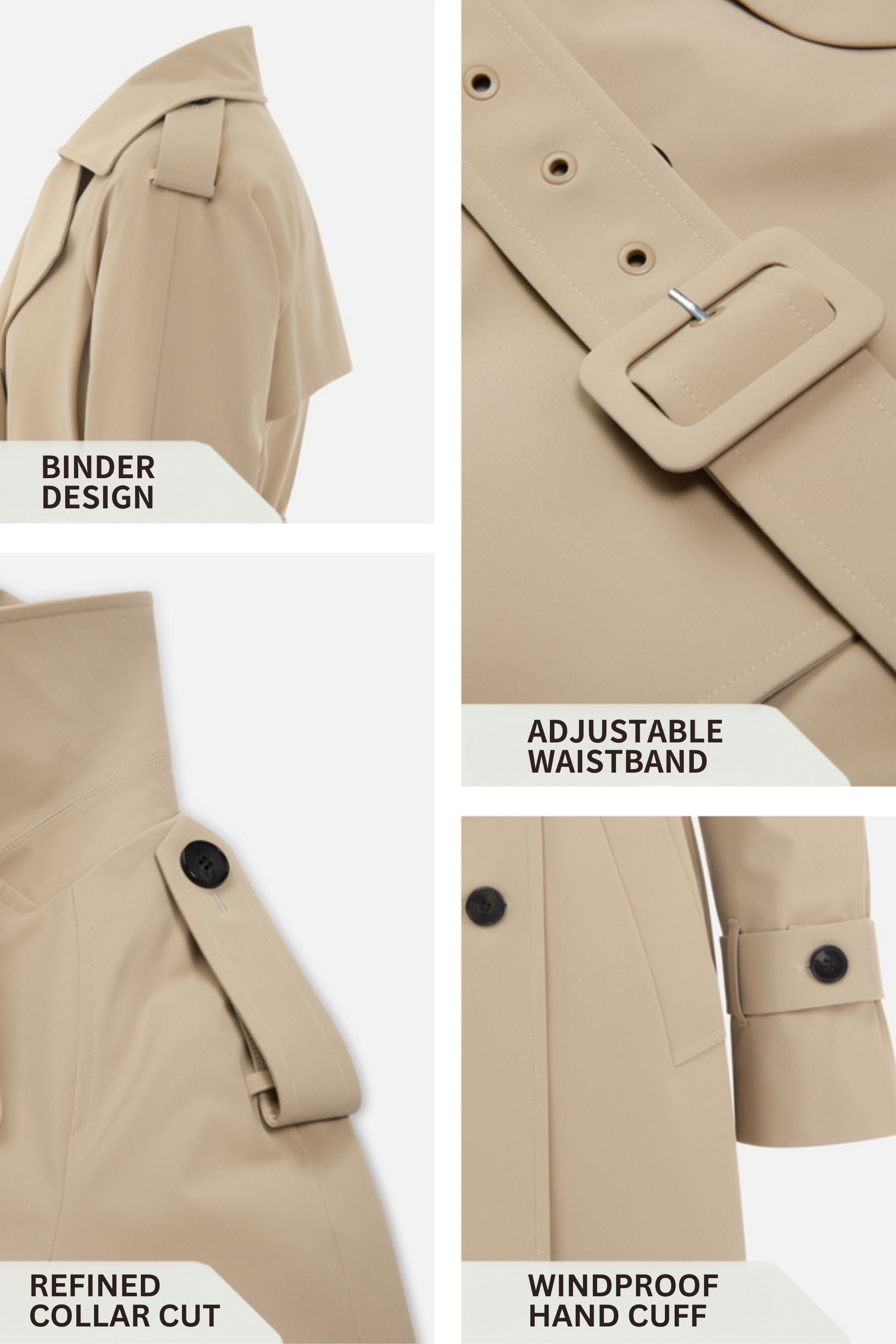 Women’s Double Breasted Short Trench
