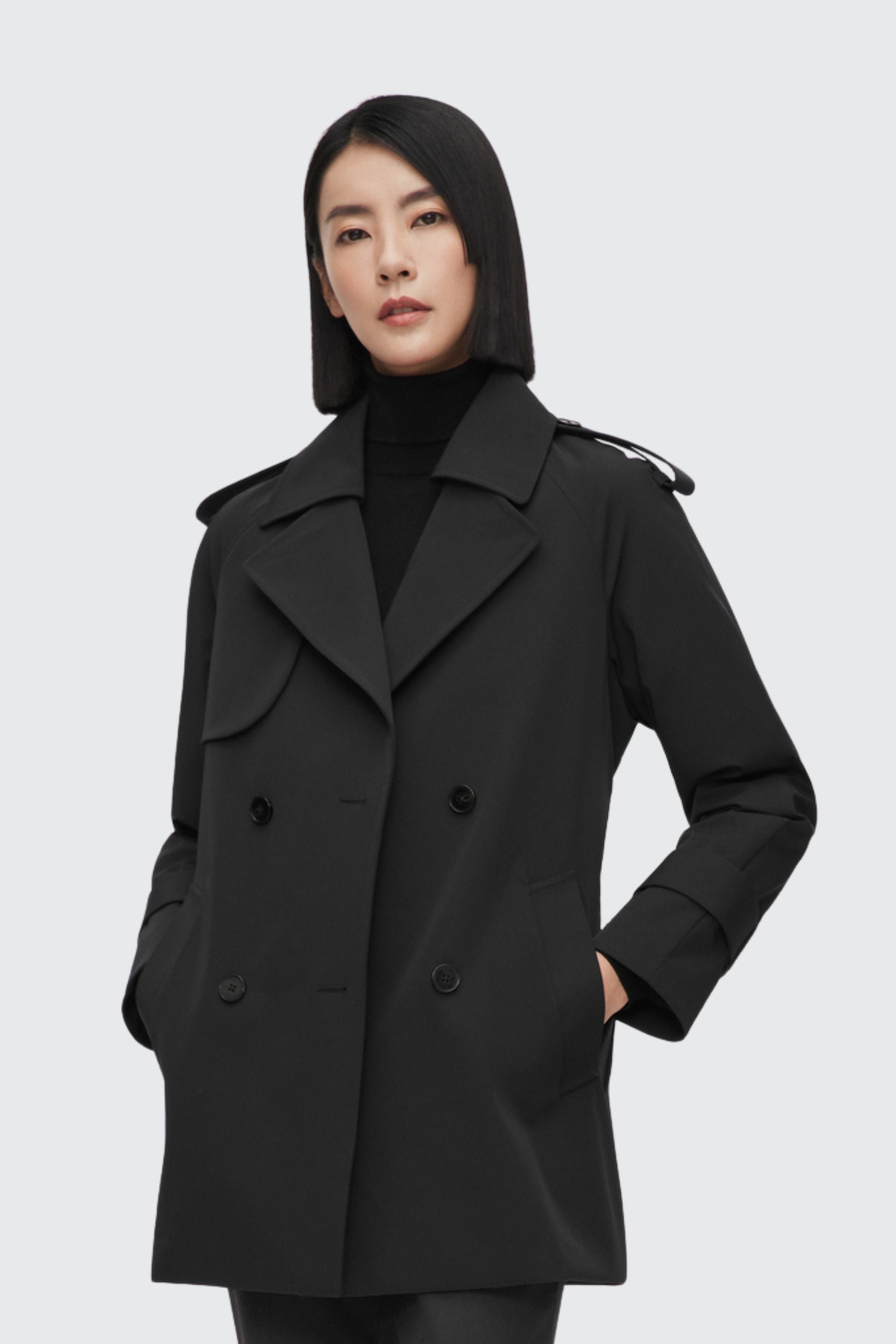 Women’s Double Breasted Short Trench