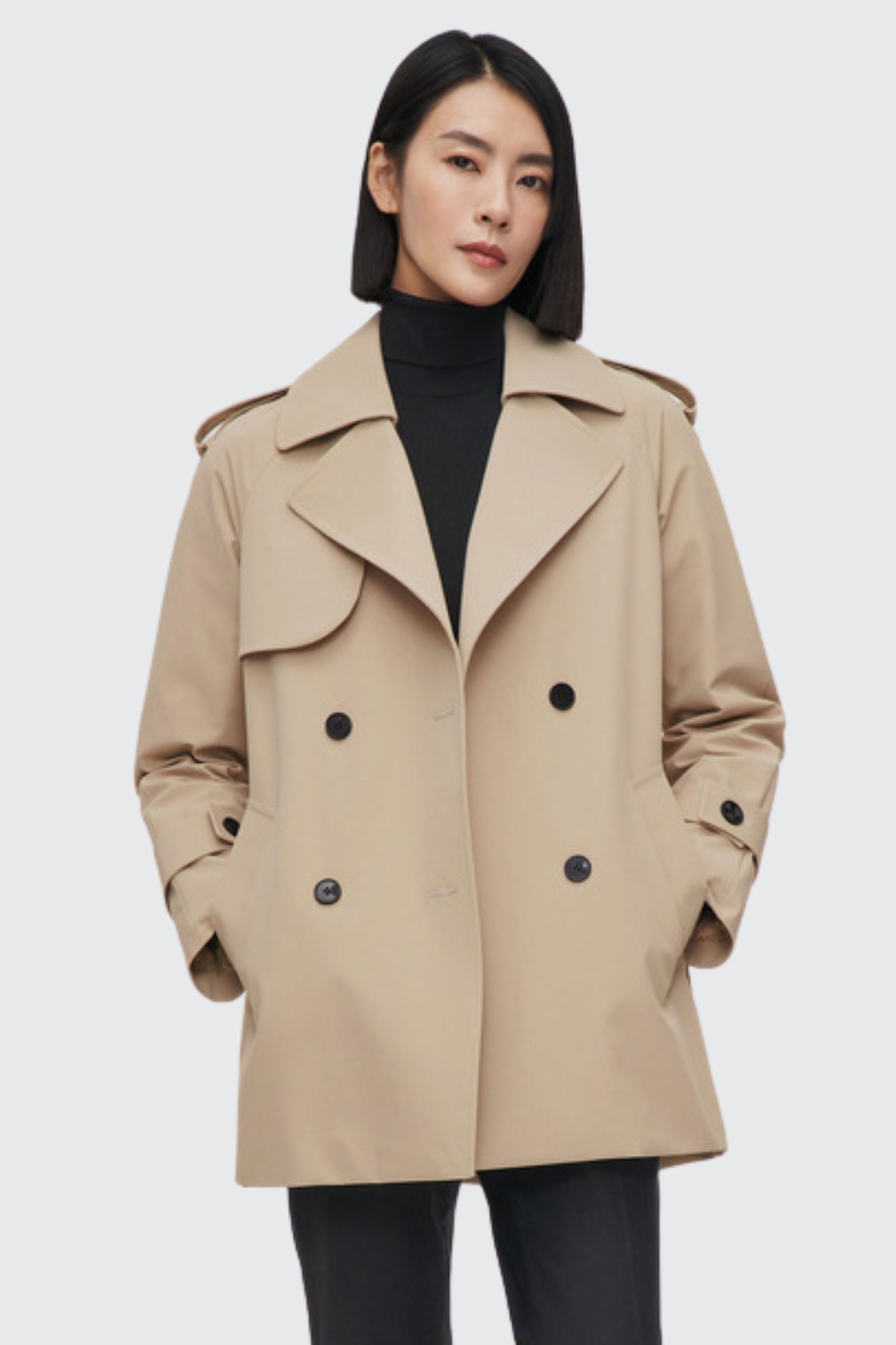 Women’s Double Breasted Short Trench