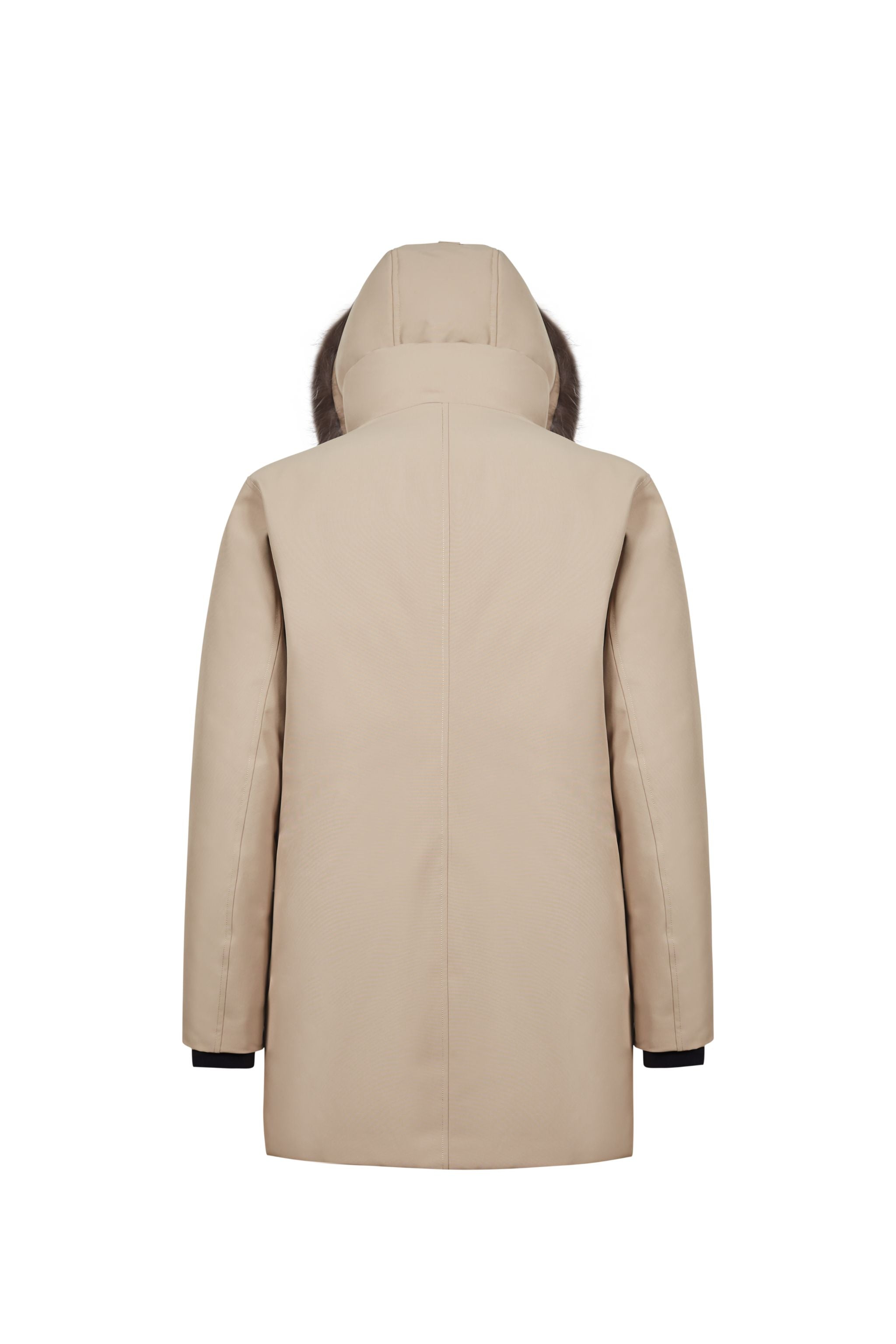 Mid-Length Hooded Goose Down Trench