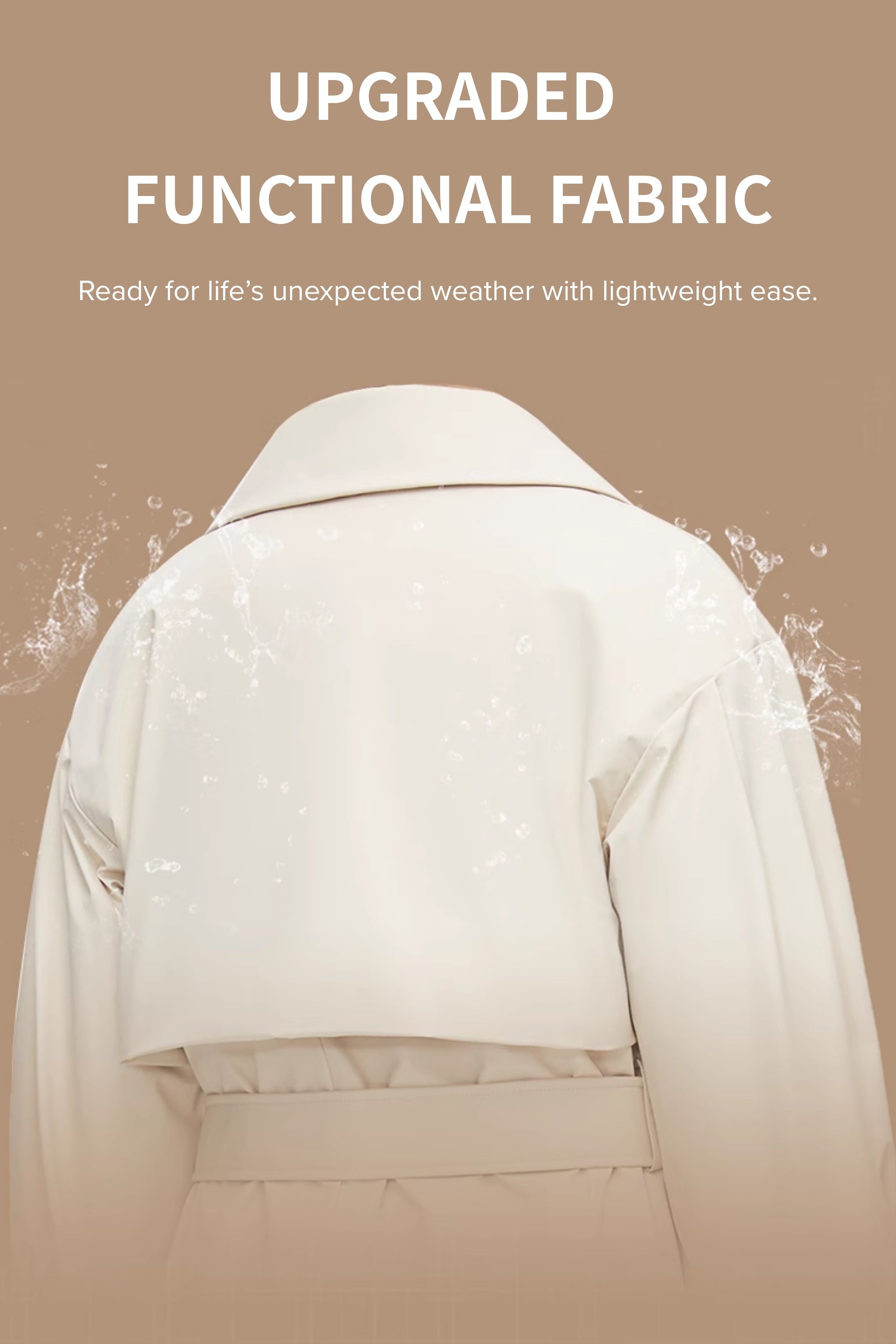 Dropped Shoulder Detachable Goose Down Trench Coat