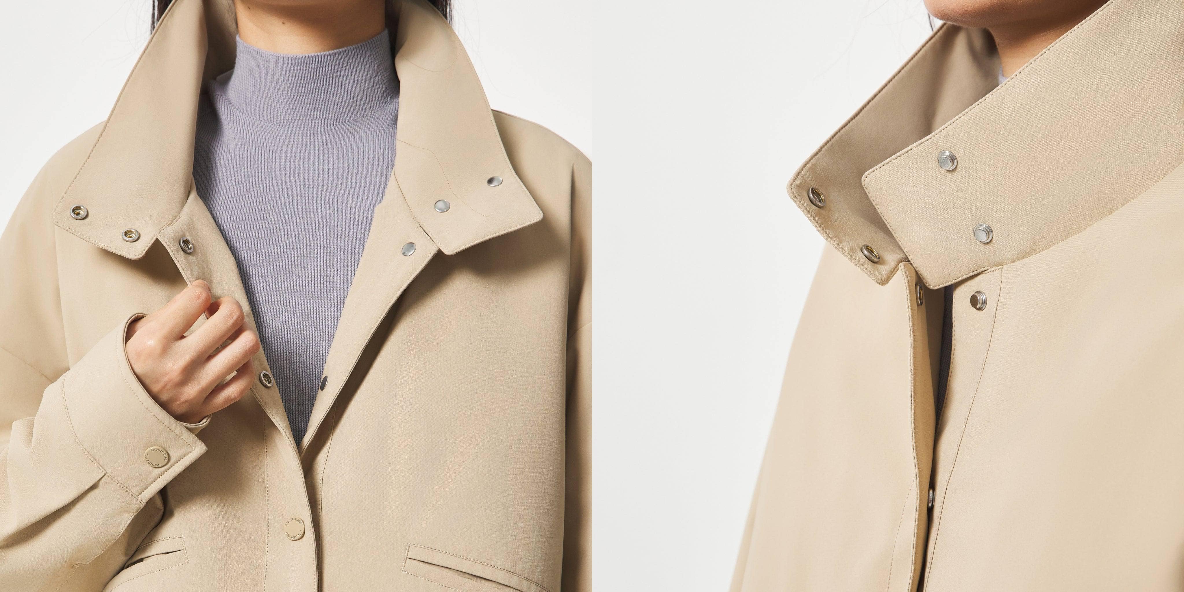 Women's Standing Collar Barn Down Jacket Details