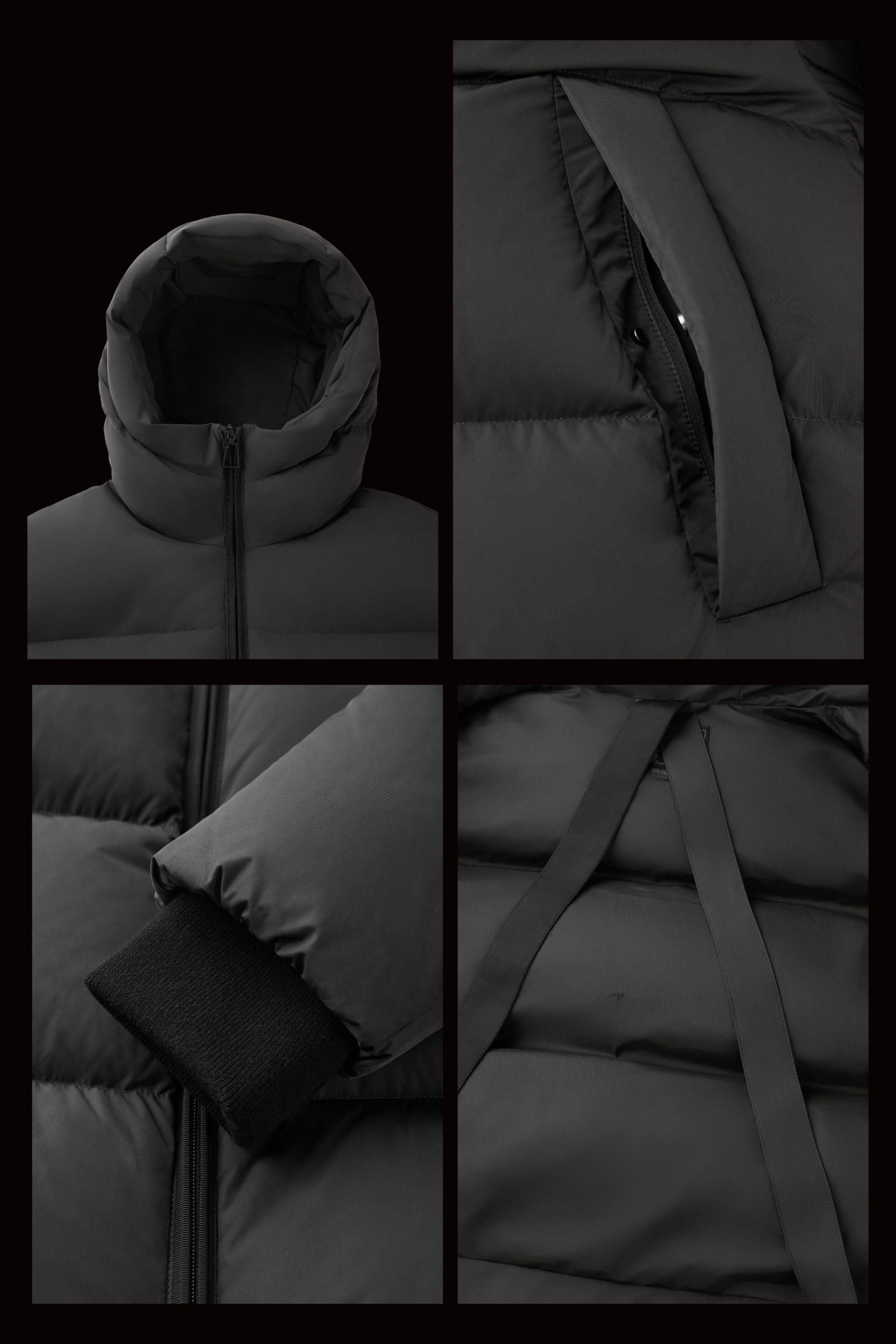 BOSIDENG AREAL Men's Goose Down Puffer With Hood 915 — piece combines modern structure with everyday functionality — view 2; wind-resistant