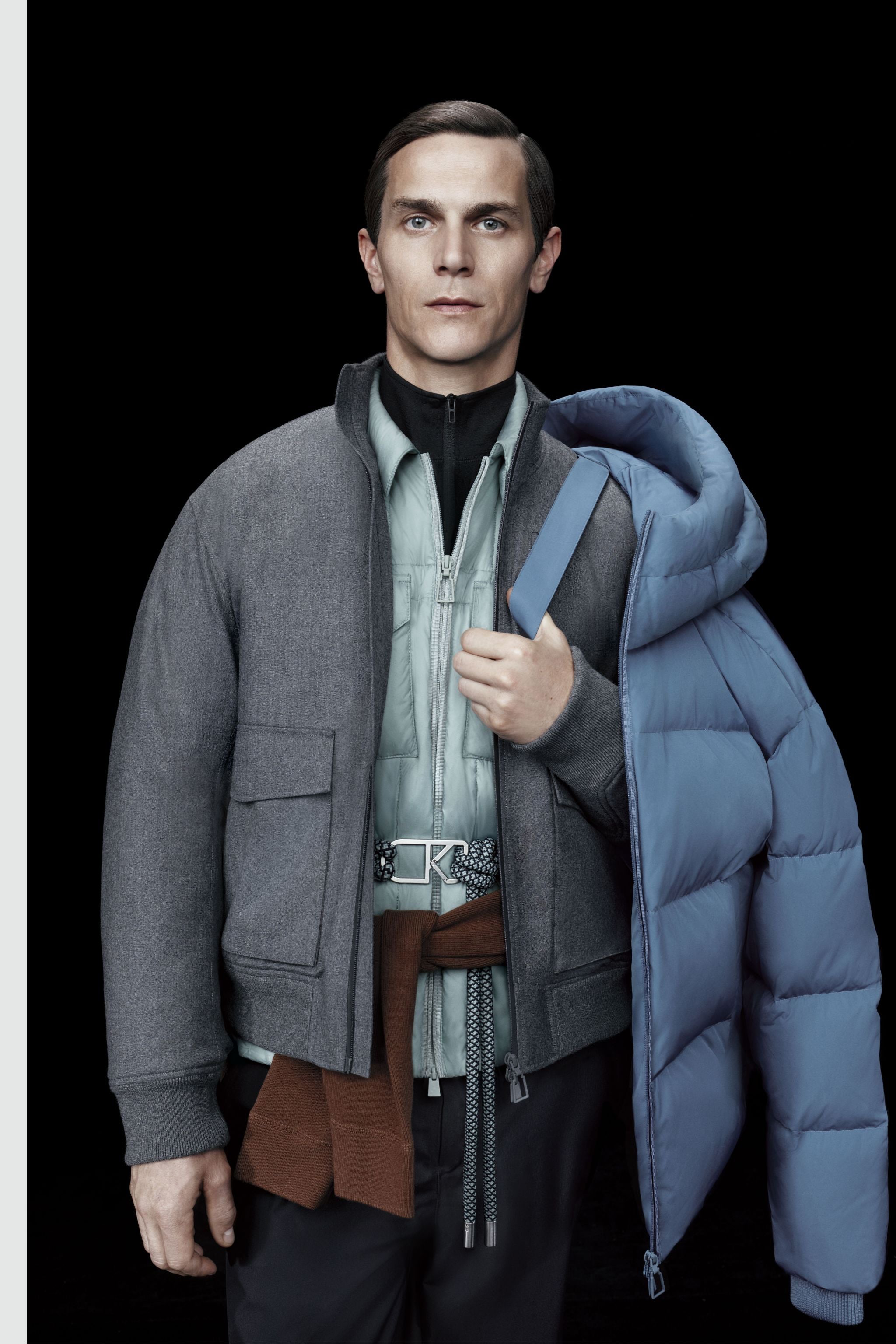 BOSIDENG AREAL Men's Stand Collar Goose Down Jacket 901 — short jacket merges refined tailoring with functional — Kim Jones