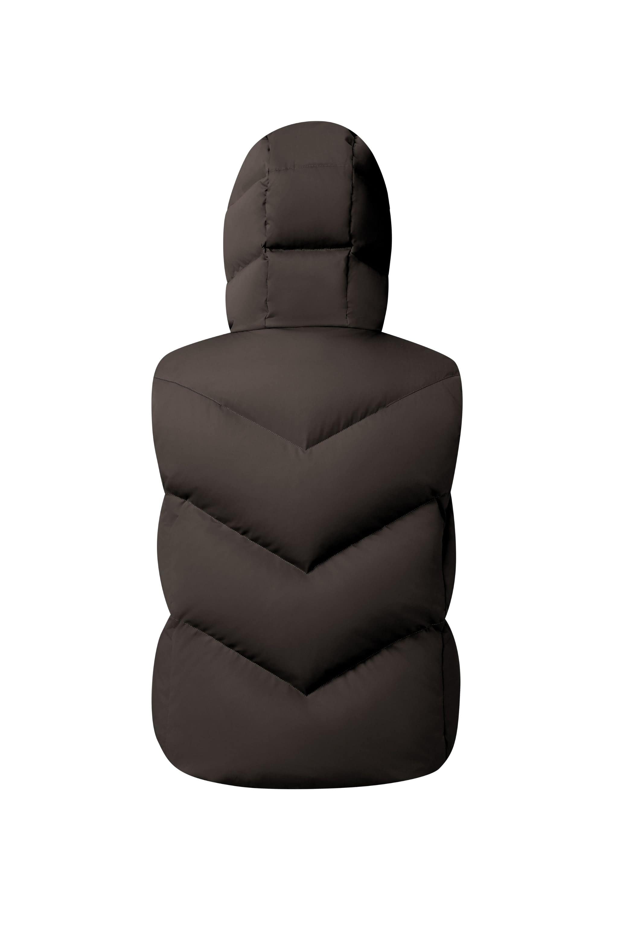 BOSIDENG AREAL Women's Goose Down Gilet With Hood 912 — hooded down gilet combines contemporary minimalism — view 6; water-resistant, wind-resistant — Kim Jones