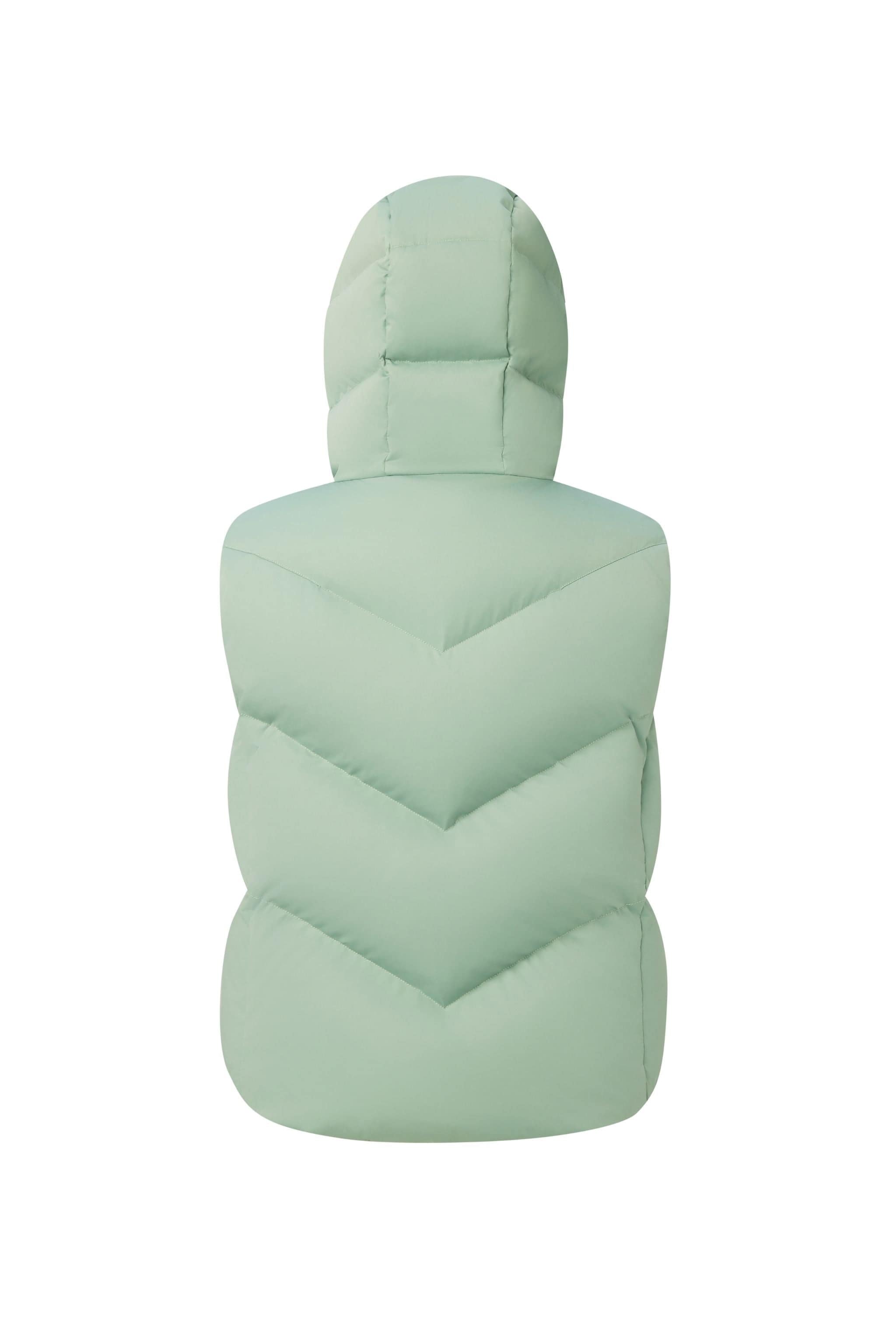 BOSIDENG AREAL Women's Goose Down Gilet With Hood 912 — hooded down gilet combines contemporary minimalism — view 5; water-resistant, wind-resistant — Kim Jones