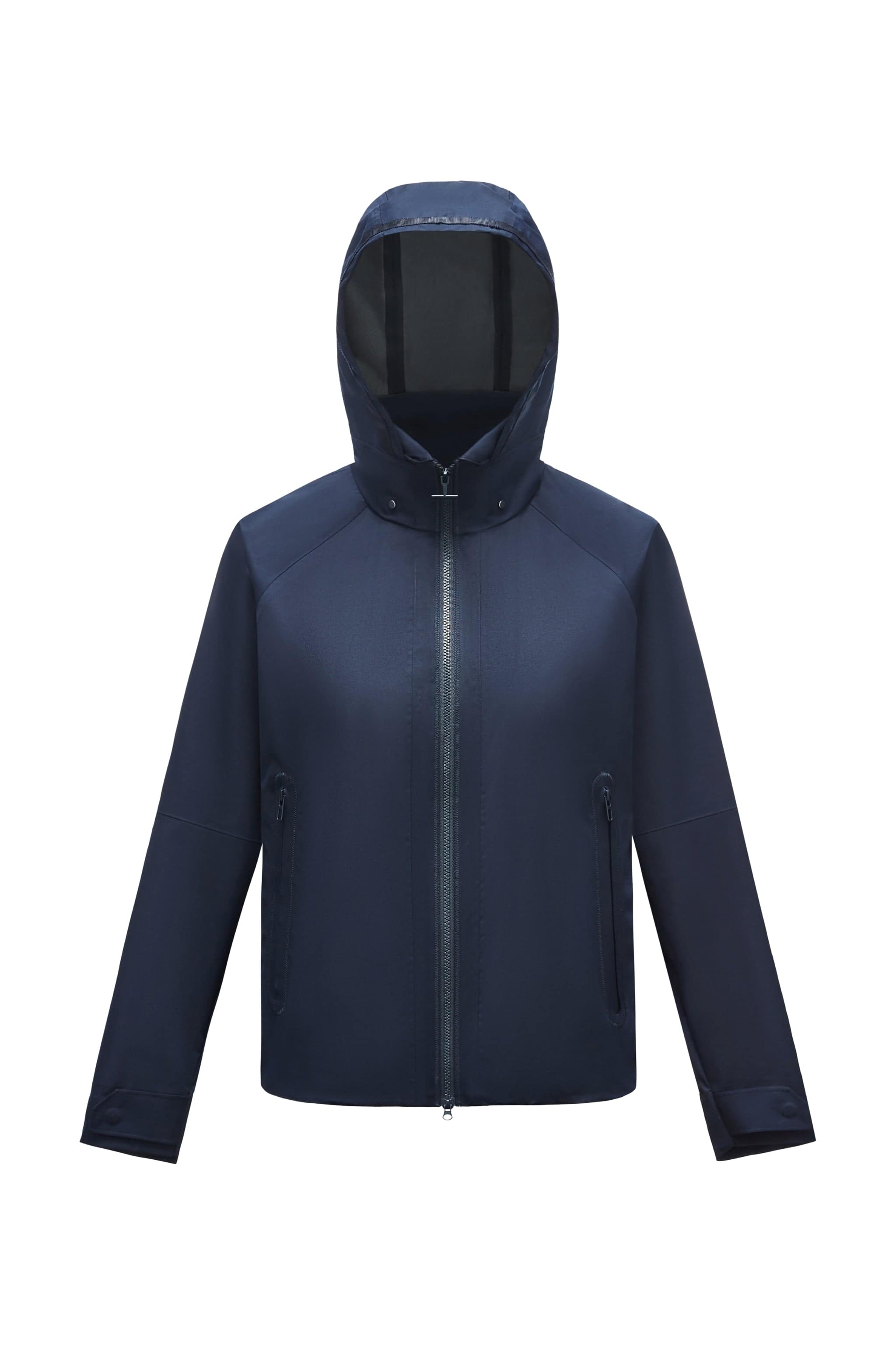 BOSIDENG AREAL Women's Lapel Collar Cropped Jacket 968 — women's cropped jacket features a structured and adaptable in Indigo Black, sizes 4–14; water-resistant, windproof — Kim Jones