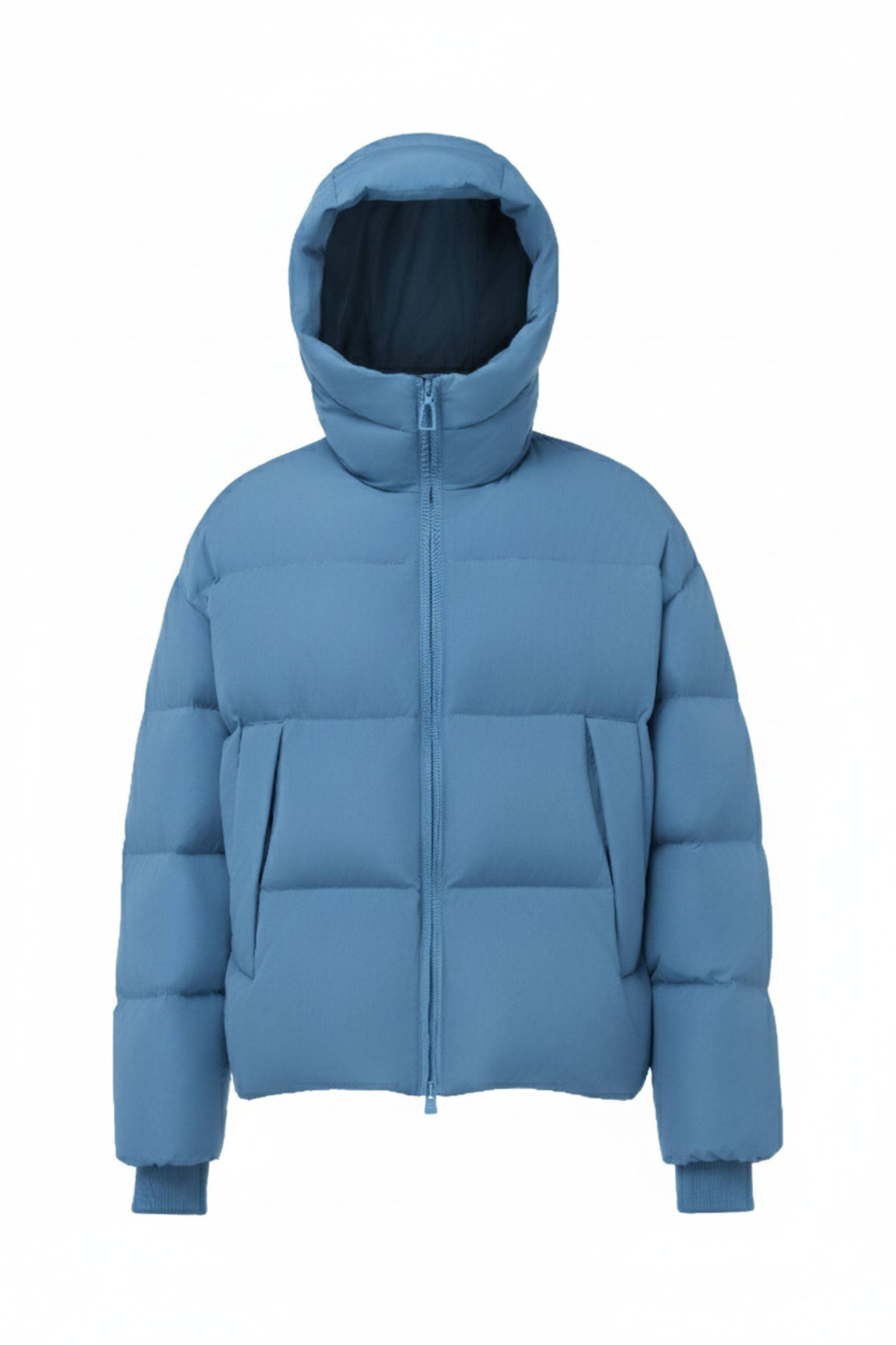 AREAL AREAL Men's Goose Down Puffer With Hood 915 -B250244915Y Jacket Misty Blue / XS