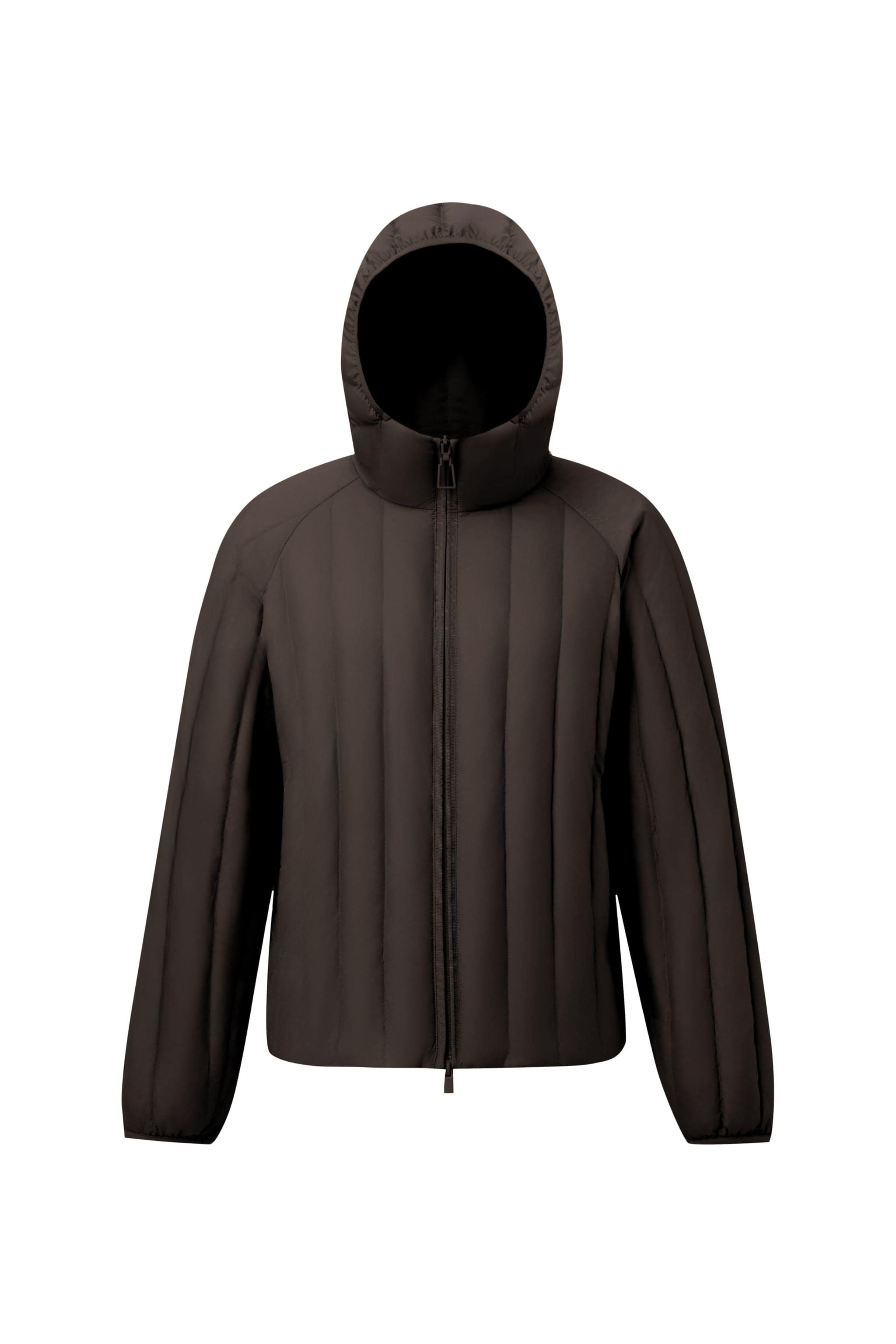 AREAL AREAL Women's Short Goose Down Jacket with Hood 946 - B250134946Y Jacket Pine Coffee / 4