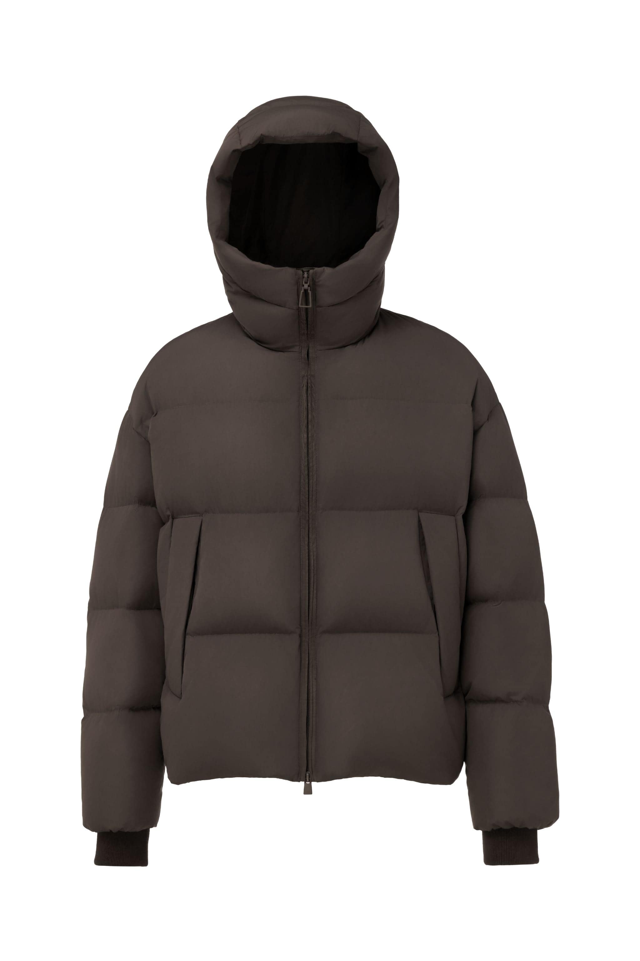 AREAL AREAL Men's Goose Down Puffer With Hood 915 -B250244915Y Jacket Pine Coffee / XS