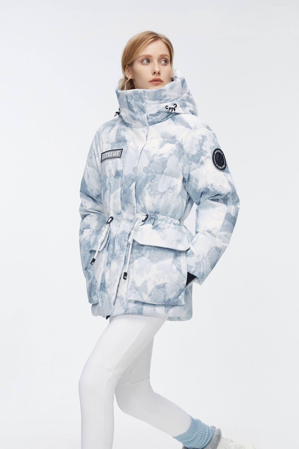 Mid-Length Goose Down Jacket With Hood