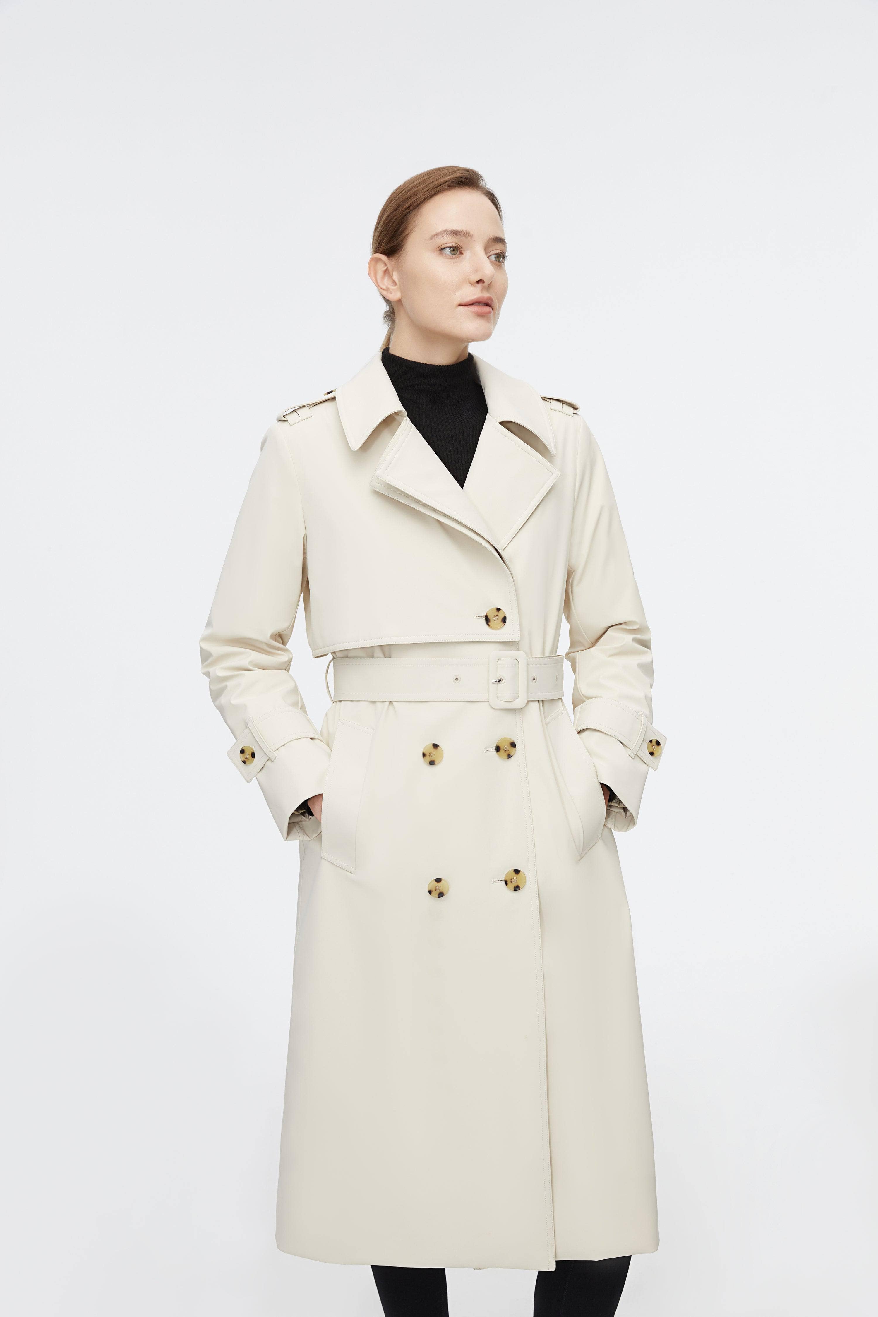 BOSIDENG 2022 Full Length Detachable Goose Down Trench Coat Jacket