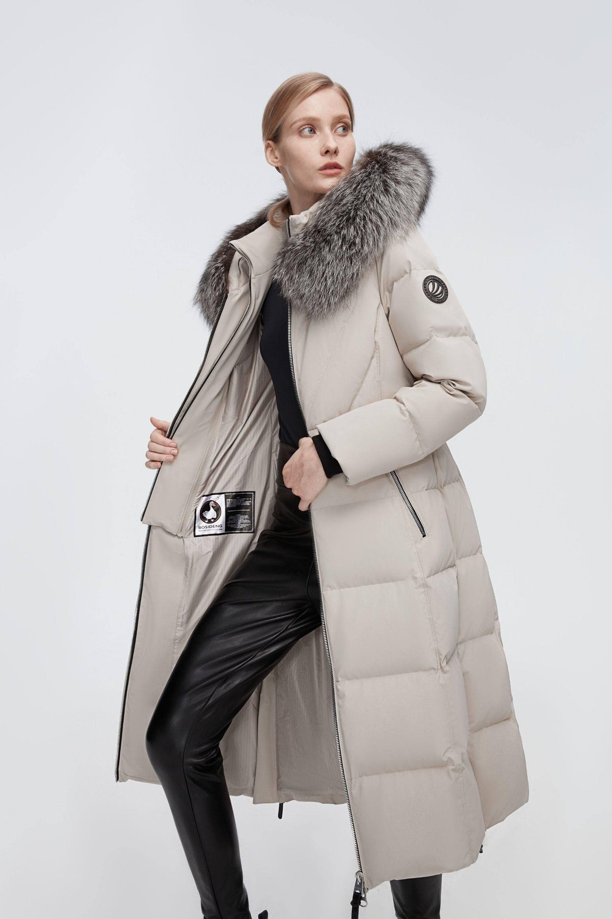 BOSIDENG 2022 Full Length Hooded Goose Down Jacket Jacket
