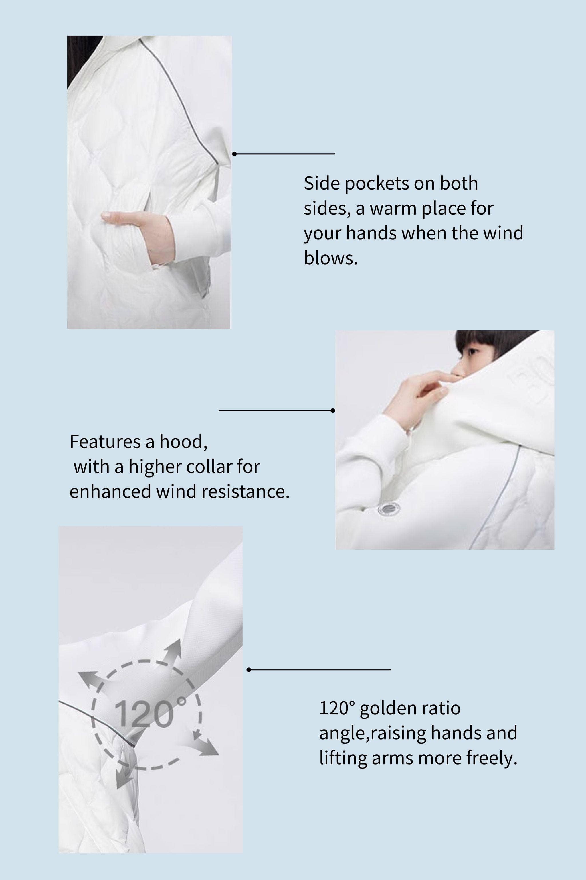 BOSIDENG 2022 Goose Down Quilted Hoodie Jacket