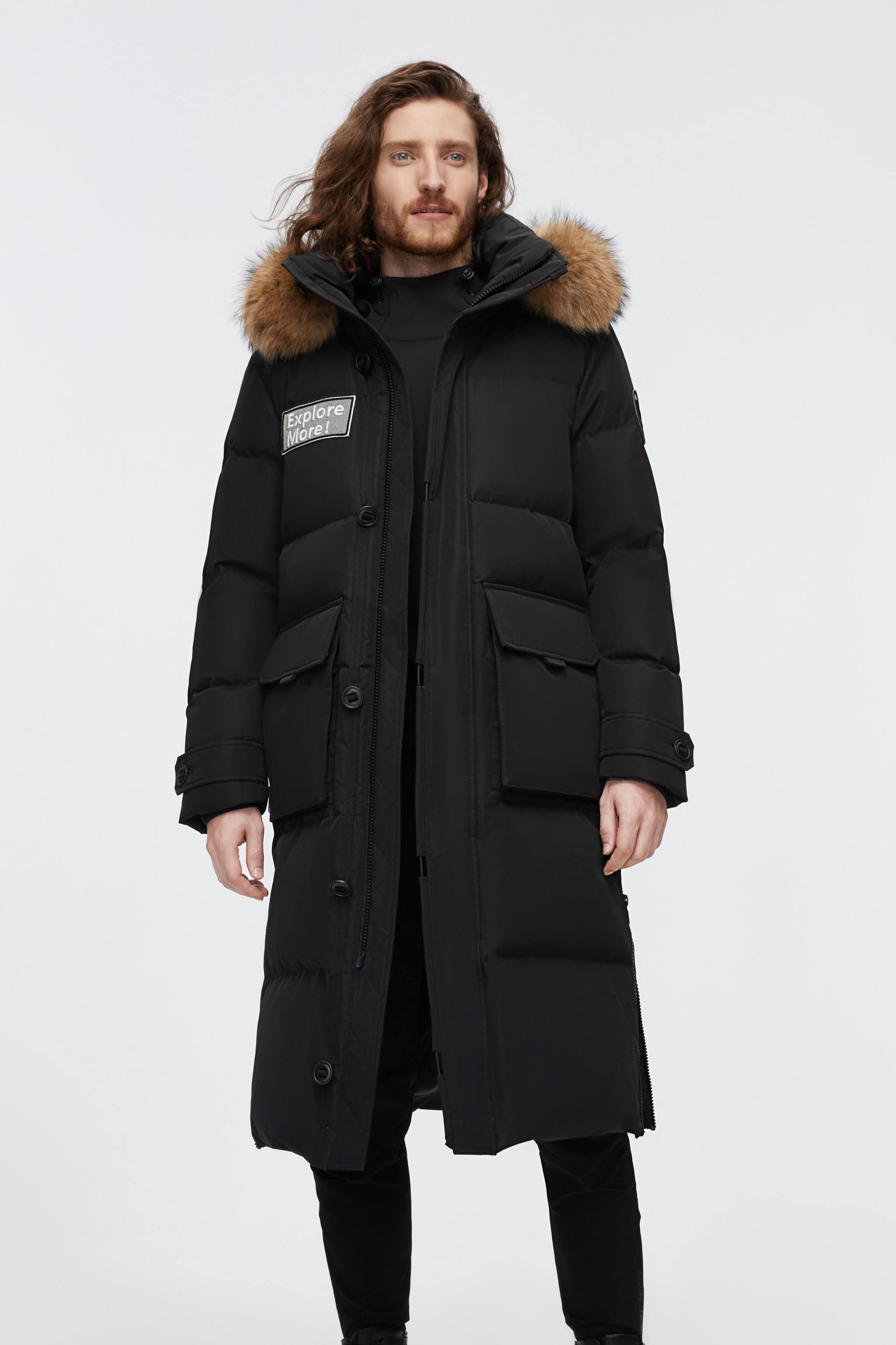 BOSIDENG 2022 Long Goose Down Jacket With Hood Jacket