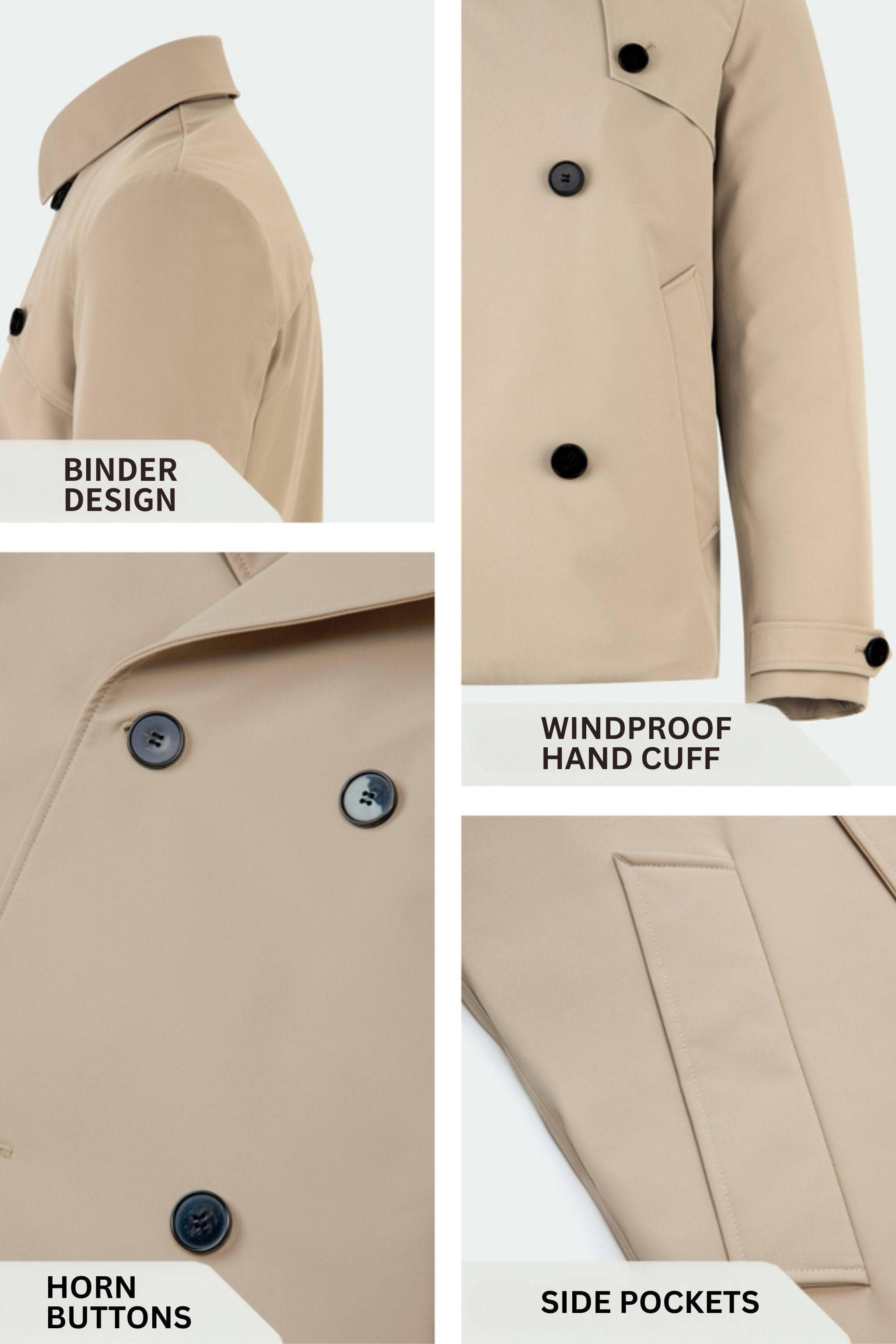 BOSIDENG 2022 Men’s Double Breasted Trench Jacket