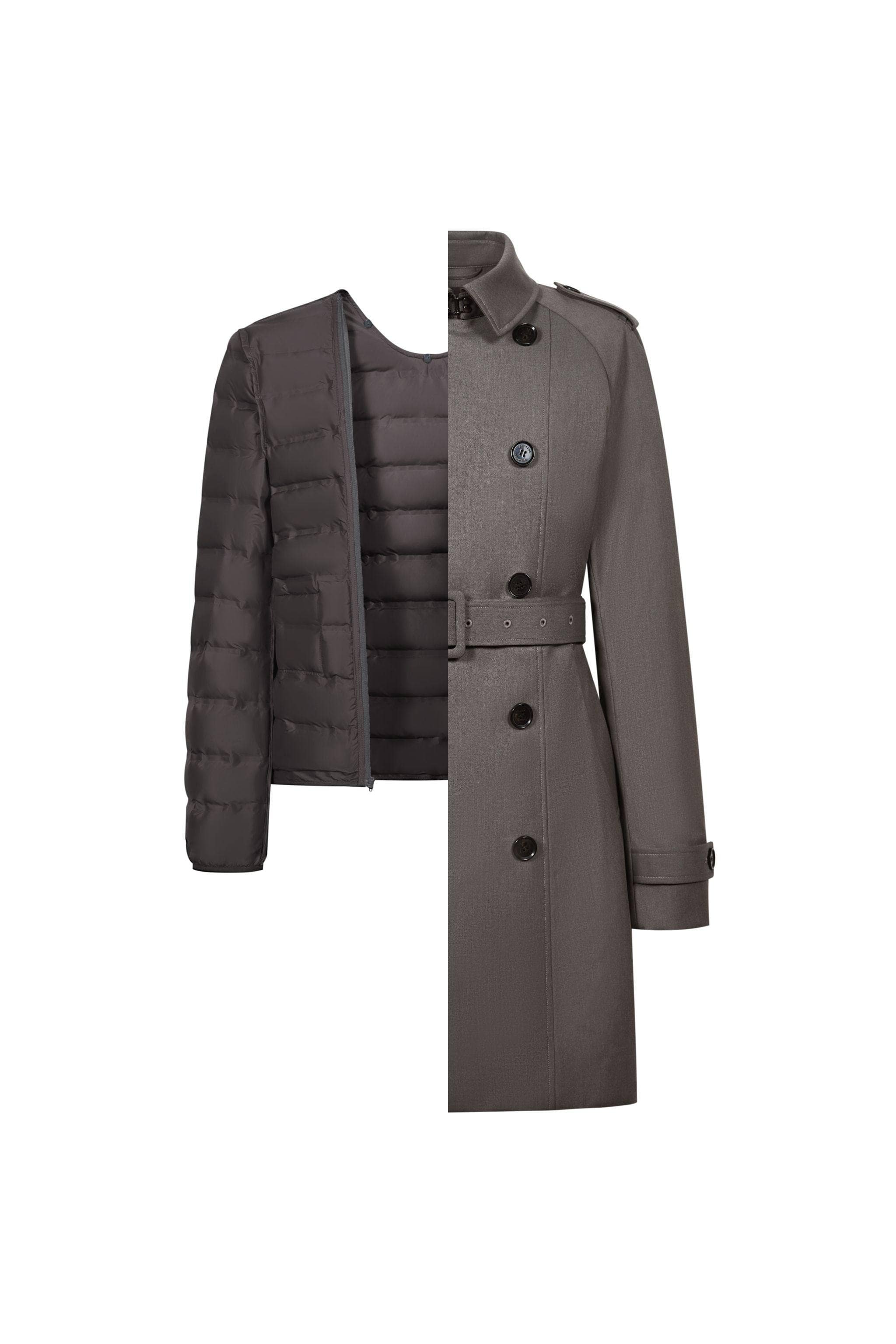 BOSIDENG 2022 Mid-length Detachable Goose Down Trench Coat Jacket