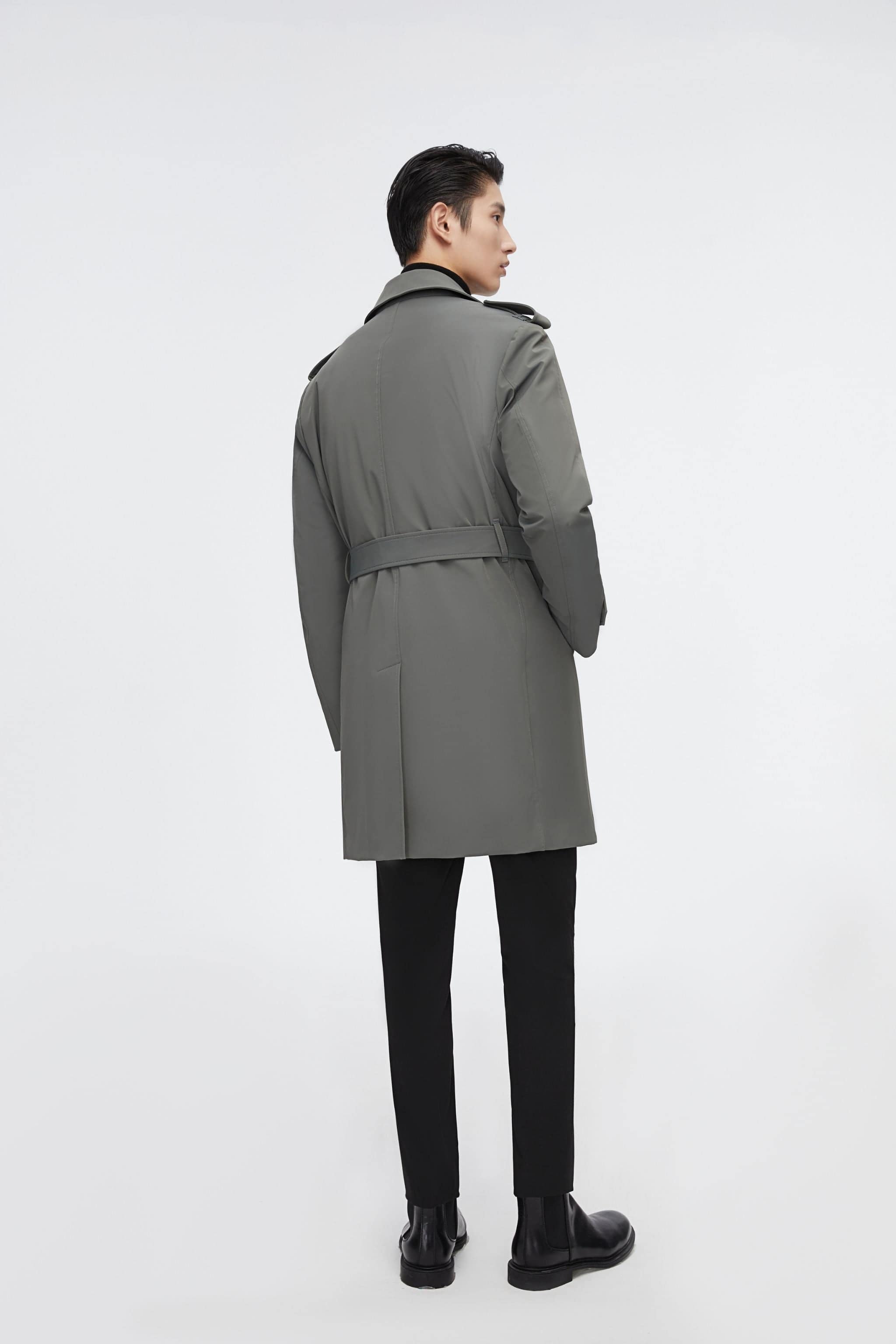BOSIDENG 2022 Mid-length Detachable Goose Down Trench Coat Jacket
