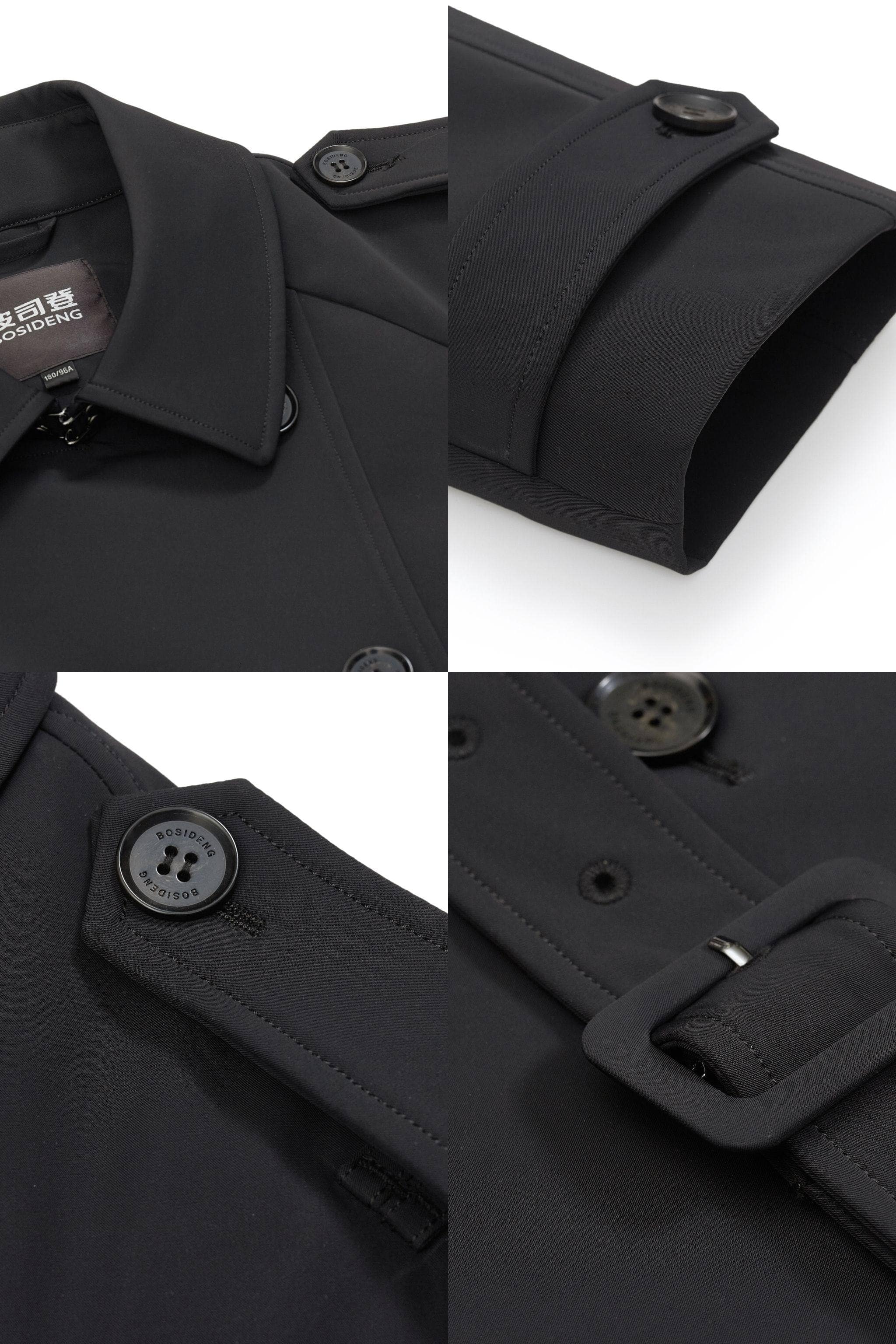 BOSIDENG 2022 Mid-length Detachable Goose Down Trench Coat Jacket