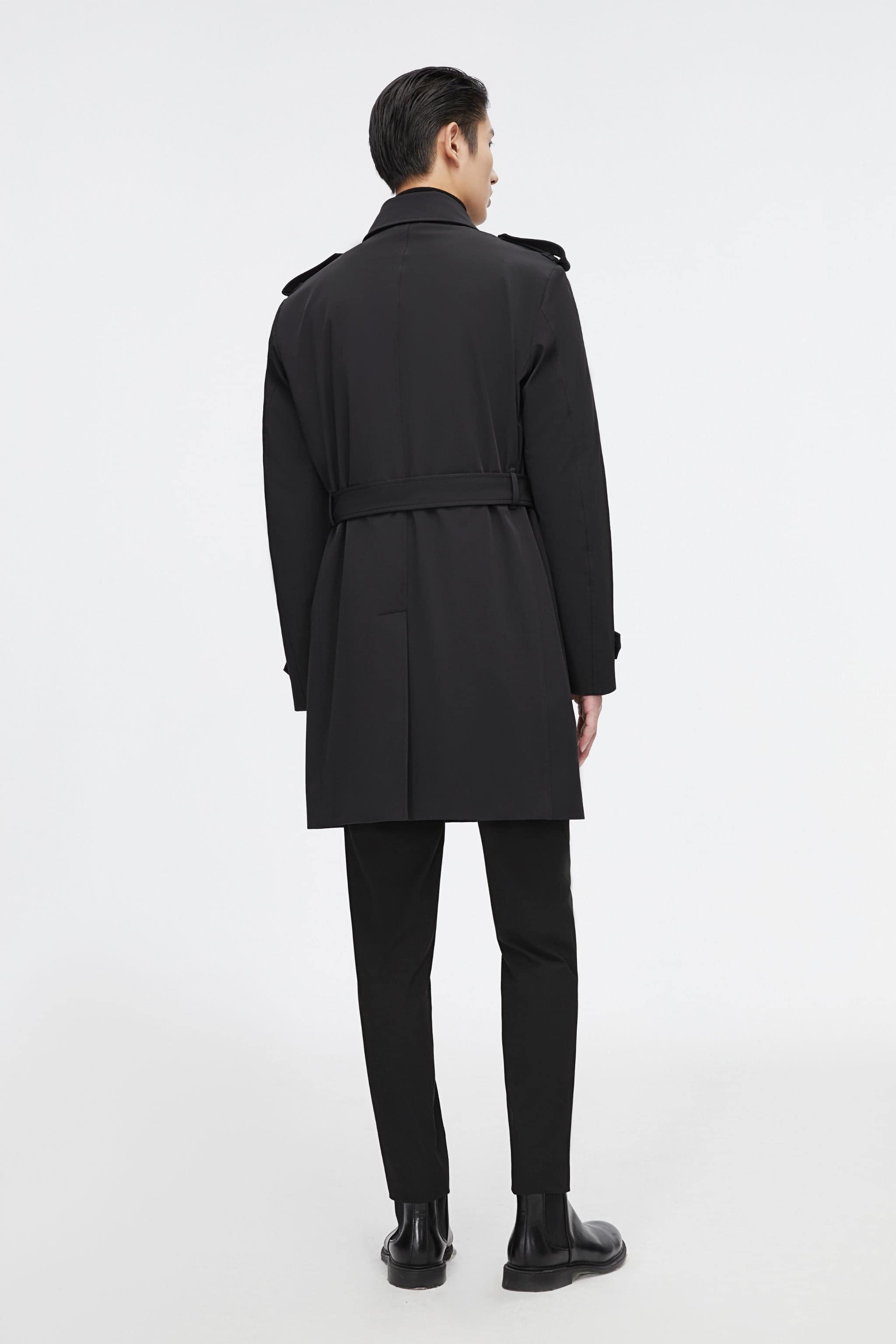 BOSIDENG 2022 Mid-length Detachable Goose Down Trench Coat Jacket