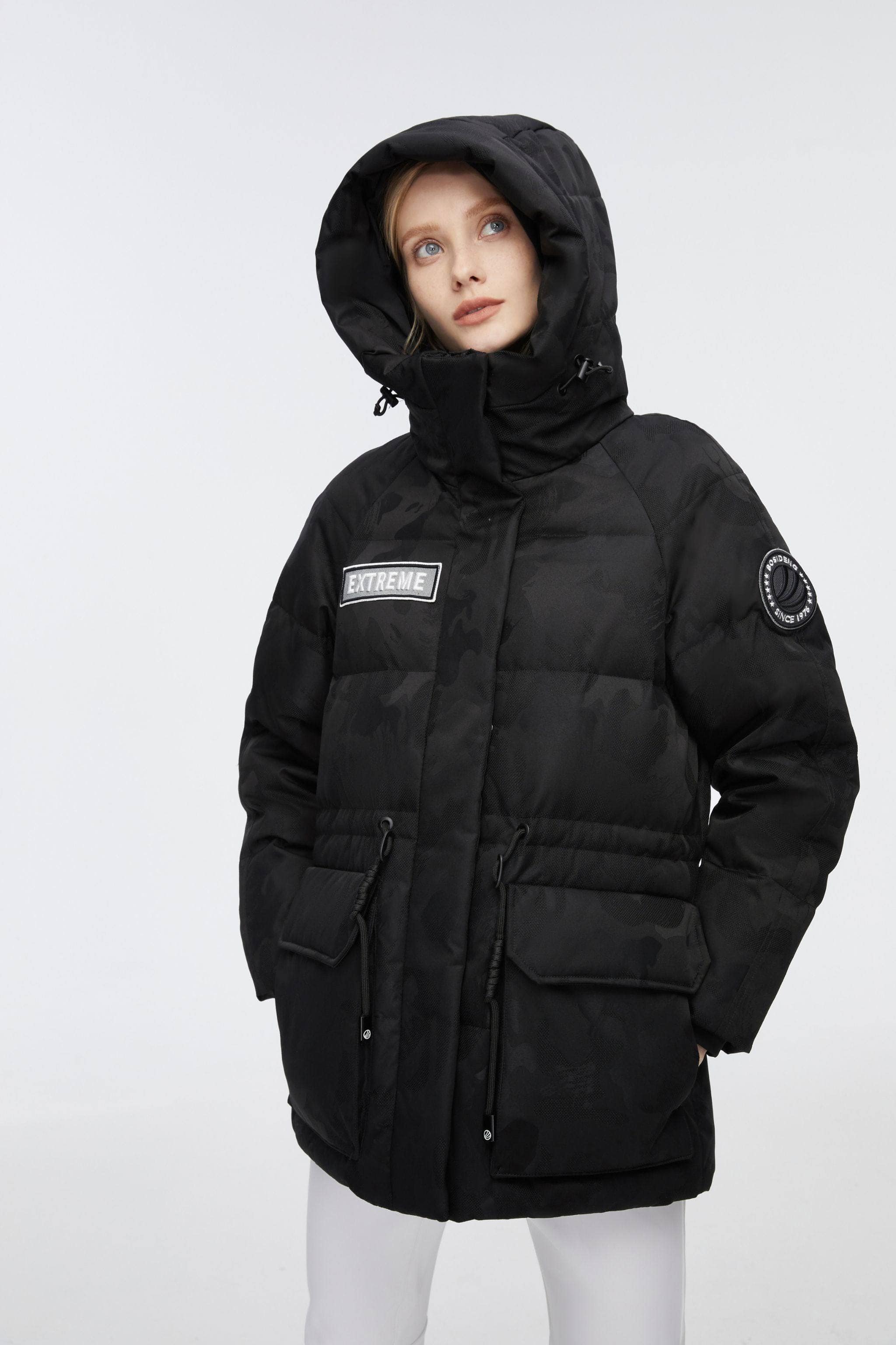BOSIDENG 2022 Mid-Length Goose Down Jacket With Hood Jacket
