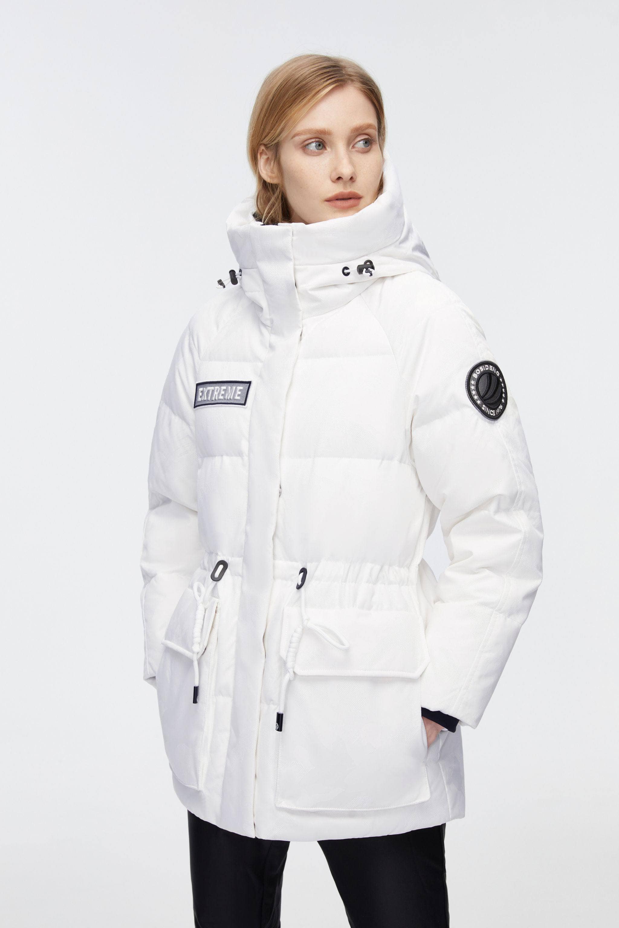 BOSIDENG 2022 Mid-Length Goose Down Jacket With Hood Jacket