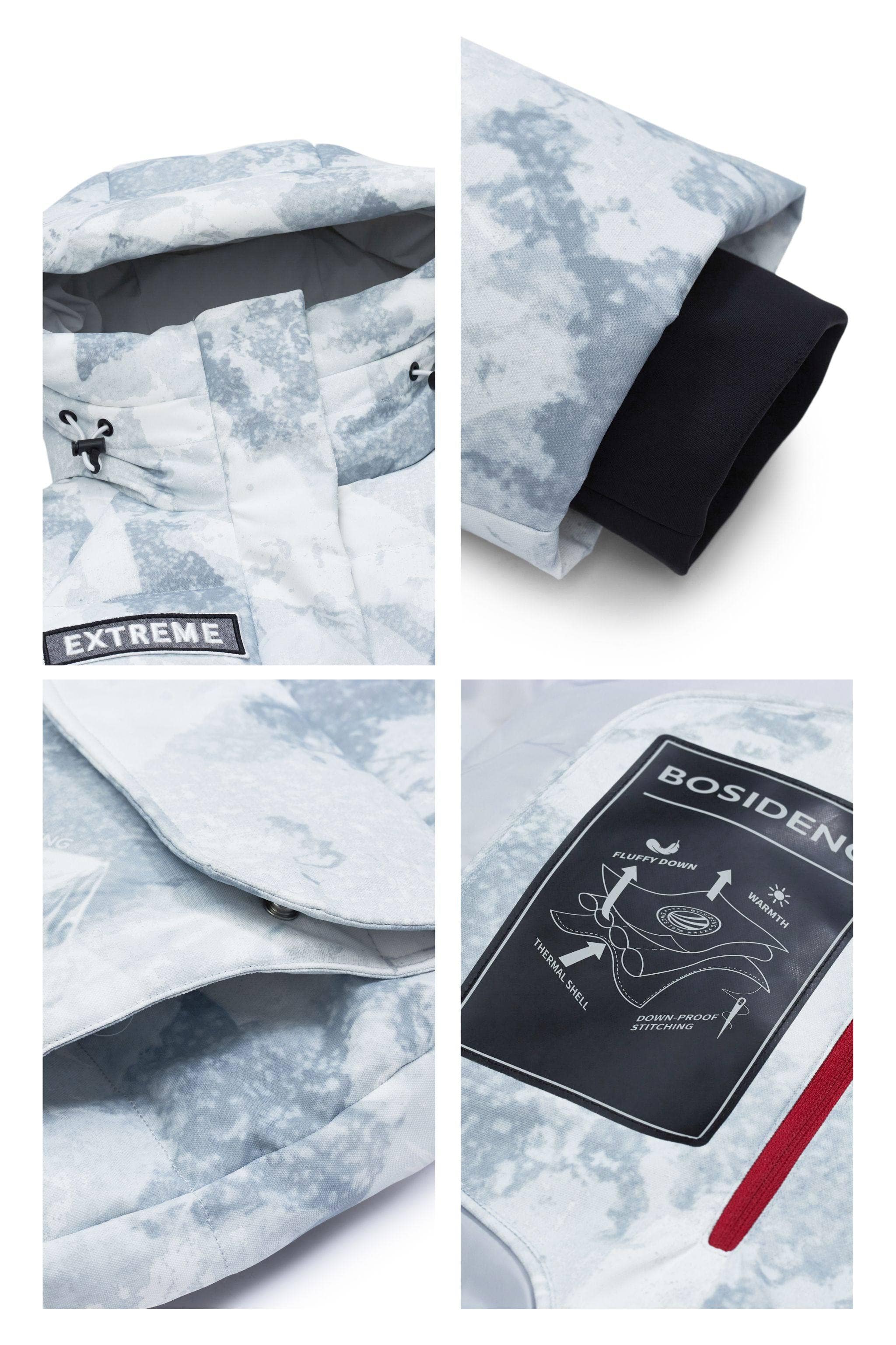 BOSIDENG 2022 Mid-Length Goose Down Jacket With Hood Jacket