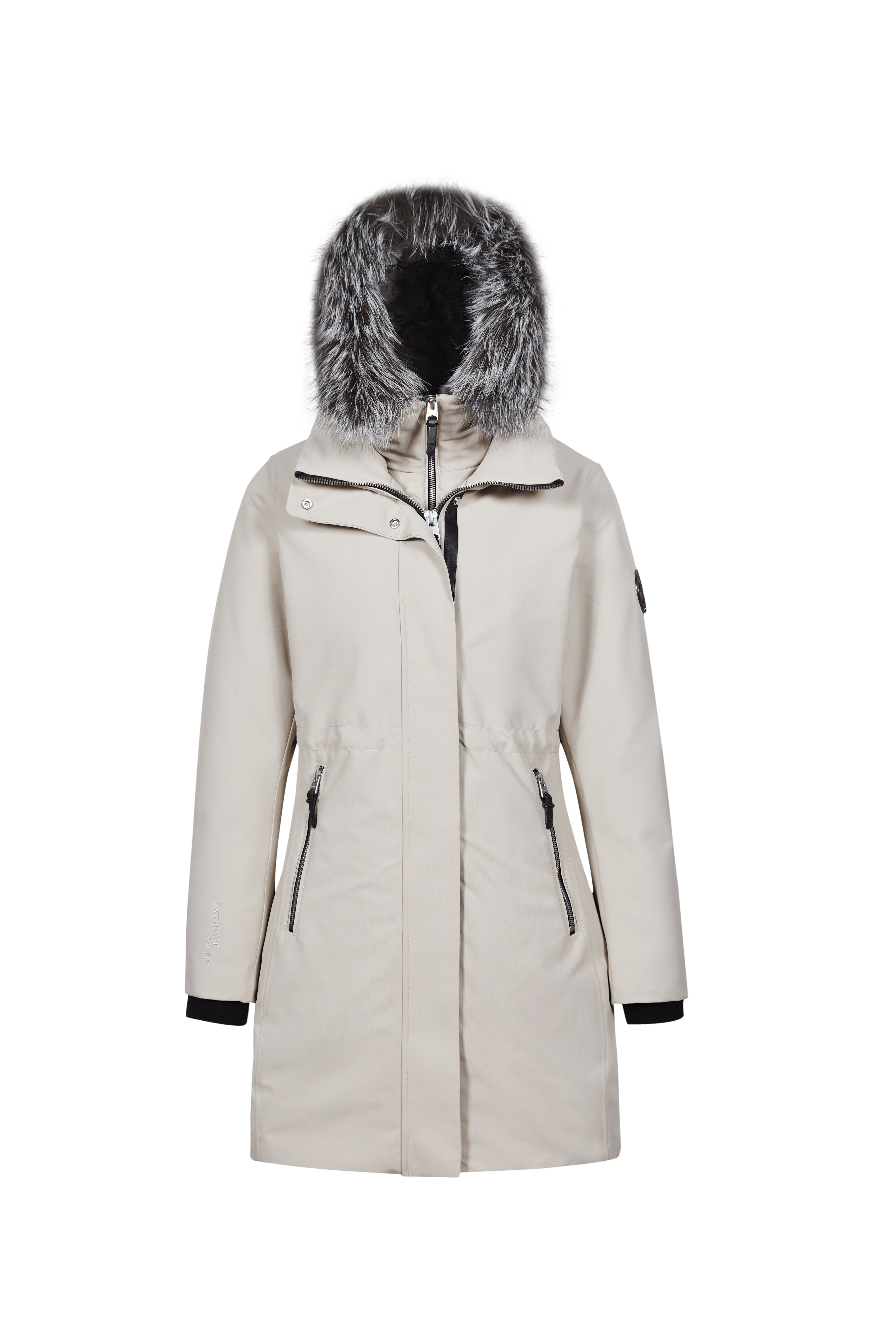 Mid-Length Goose Down Trench With Fur — Discover the Goose Down Jacket trench, designed to withstand temperatures — view 13; windproof