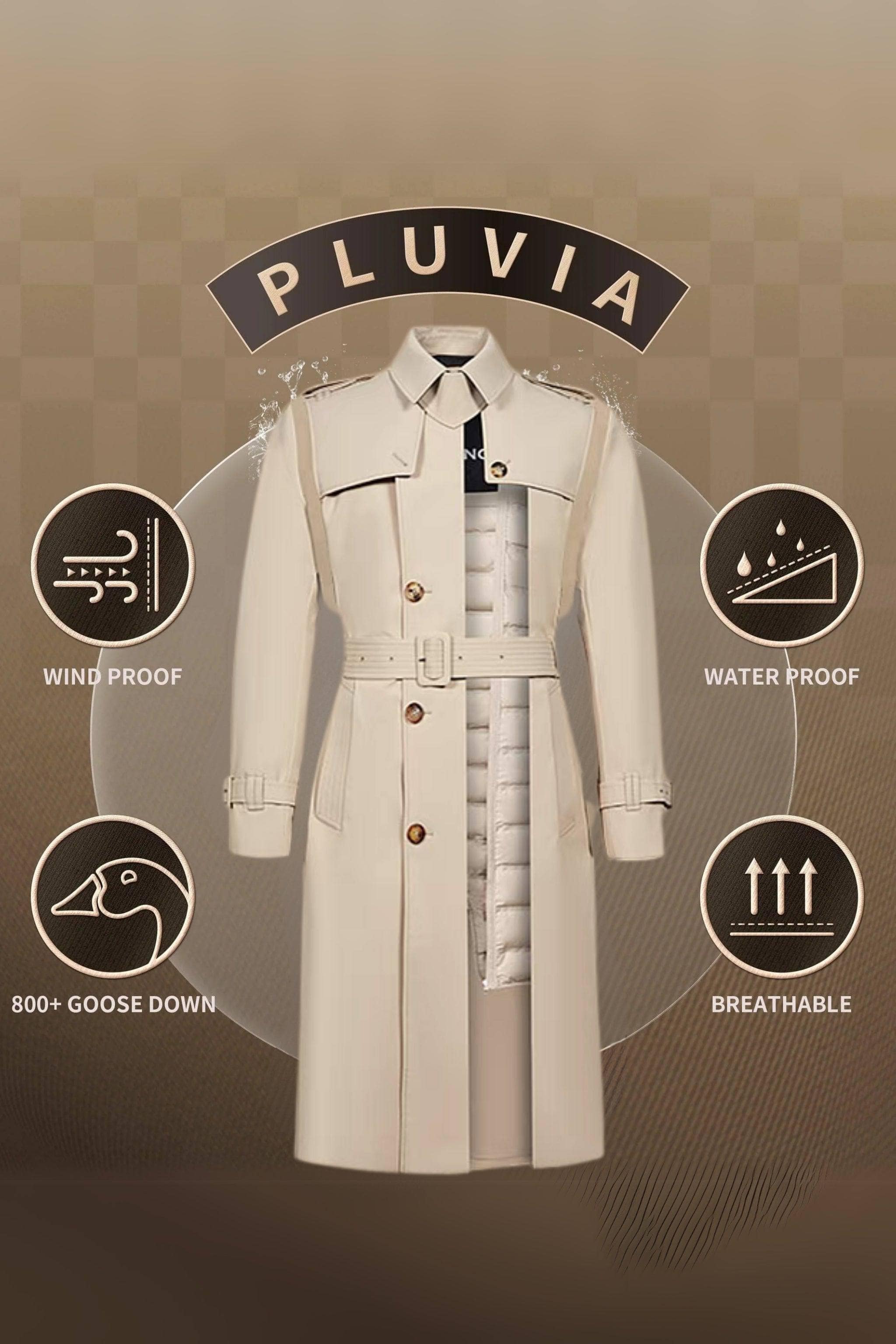 BOSIDENG 2022 Premium Men's Goose Down Full Length Trench Jacket