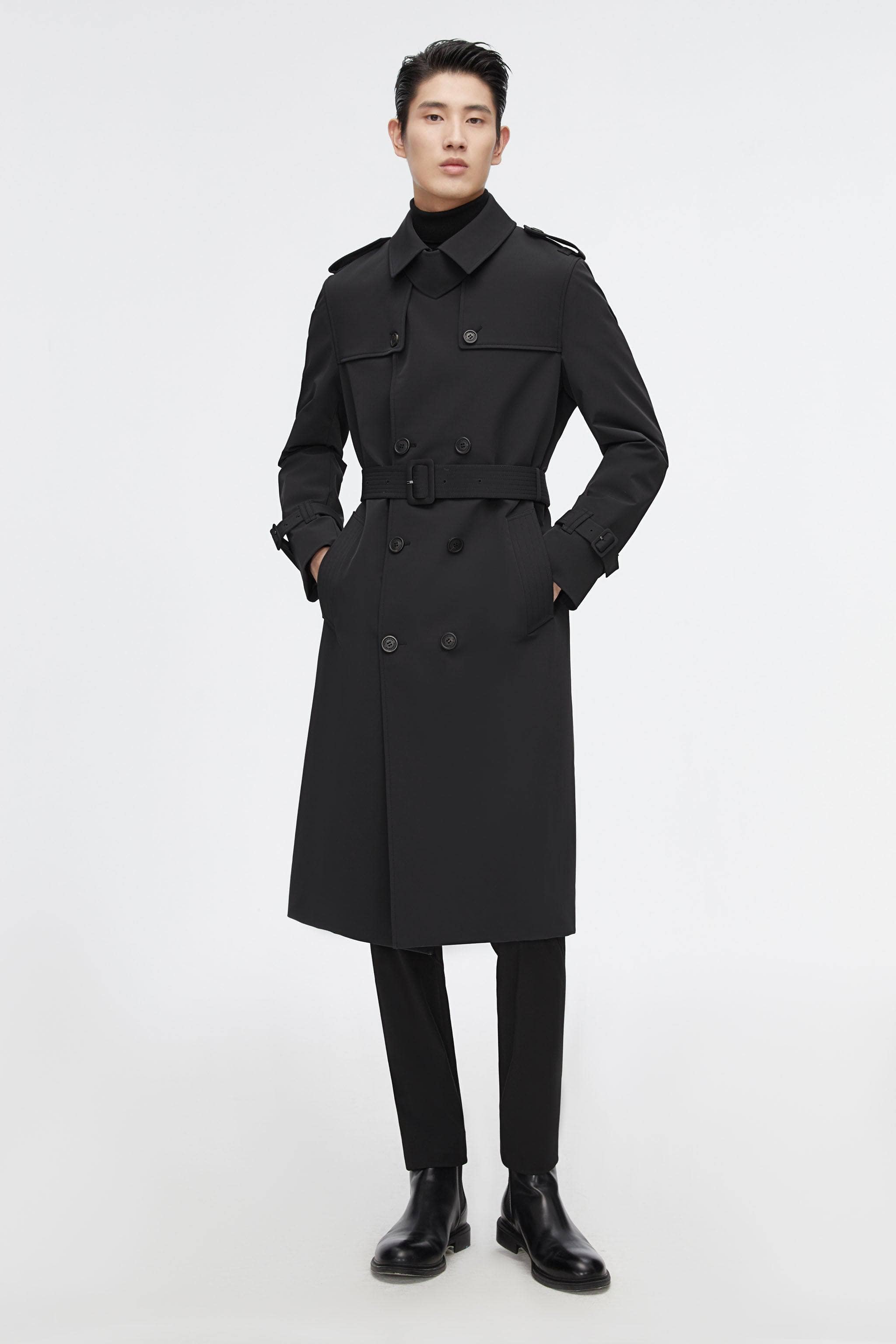 BOSIDENG 2022 Premium Men's Goose Down Full Length Trench Jacket