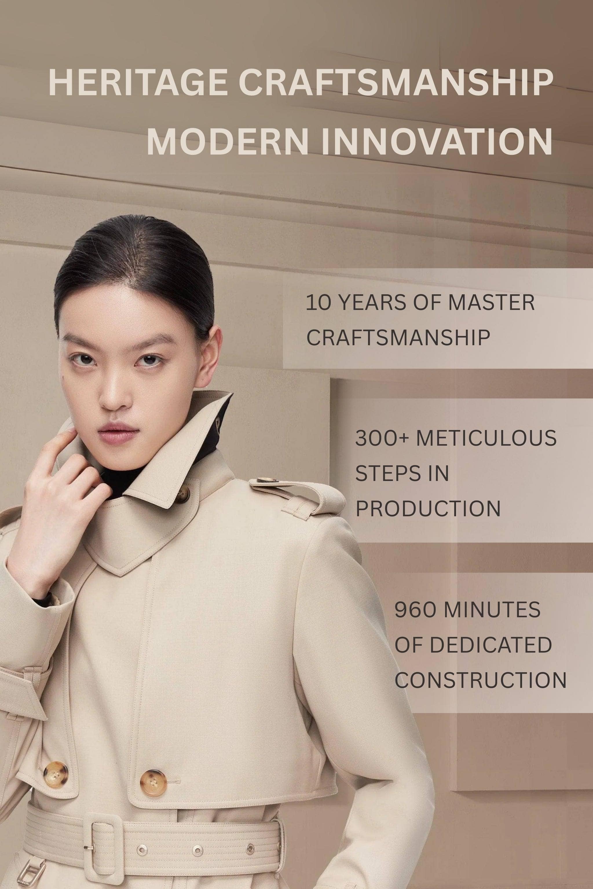 Premium Women's Goose Down Full Length Trench — Introducing our revolutionary Down Trench Coat — view 7; waterproof, windproof
