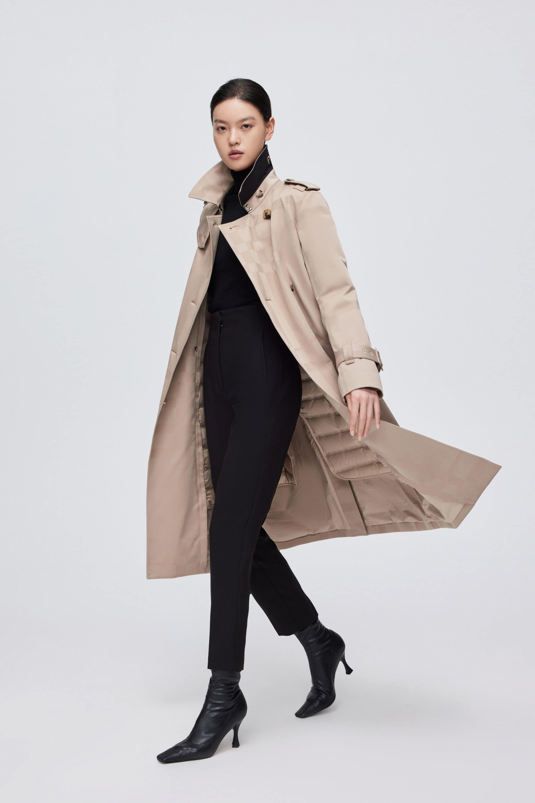 Premium Women's Goose Down Full Length Trench — Introducing our revolutionary Down Trench Coat — view 16; waterproof, windproof
