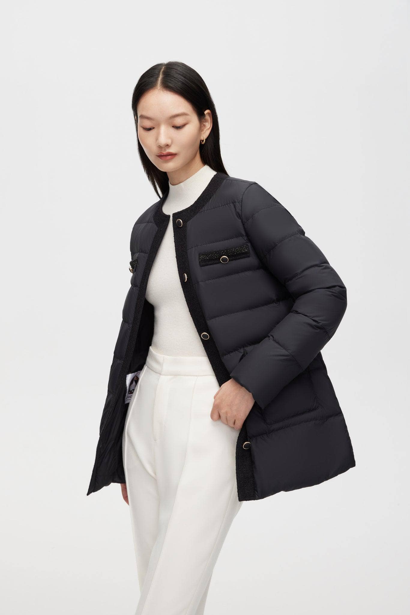 BOSIDENG 2022 Round Collar Goose Down Short Jacket Jacket