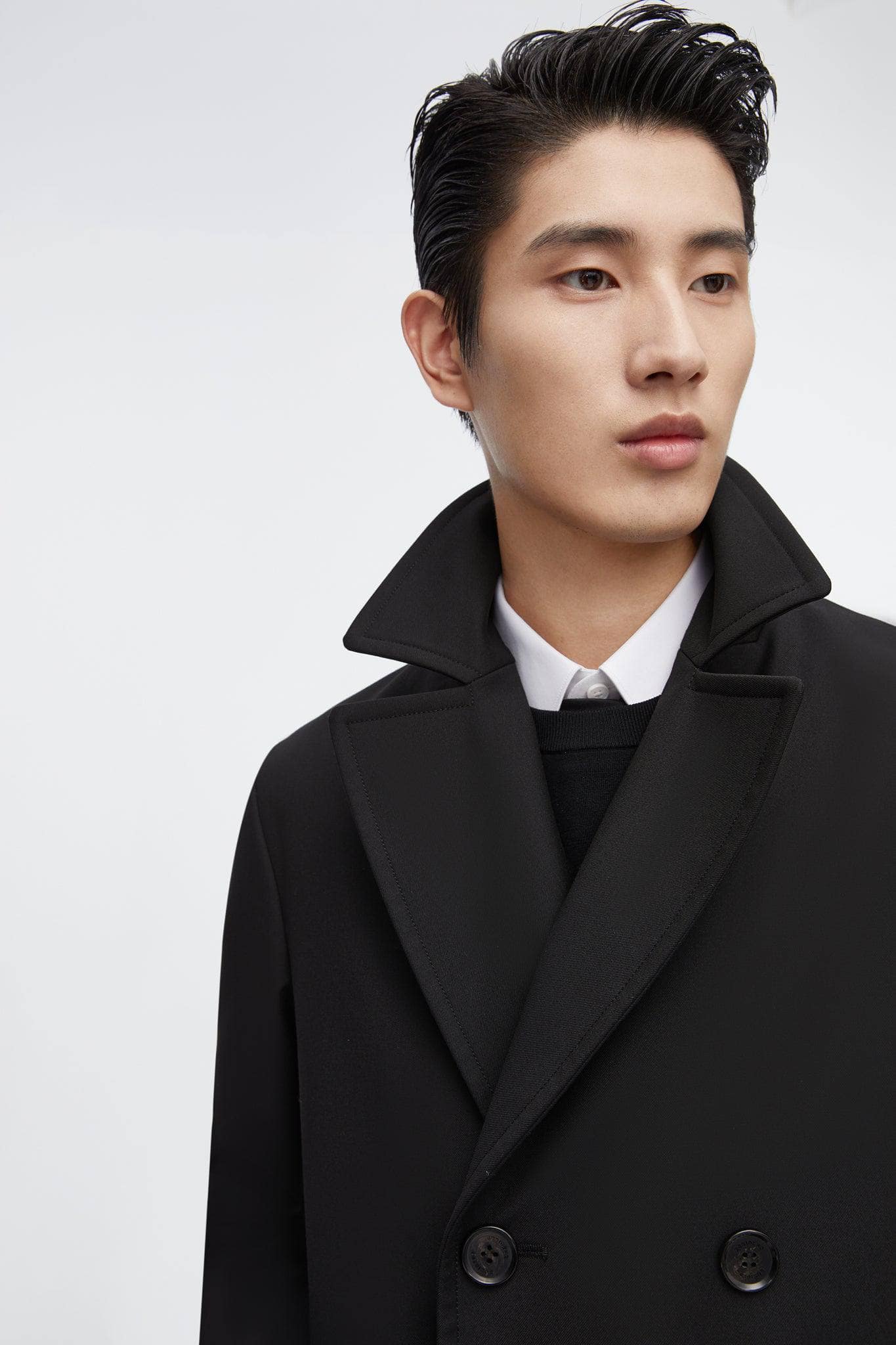 BOSIDENG 2022 Short Detachable Goose Down Trench Coat Jacket