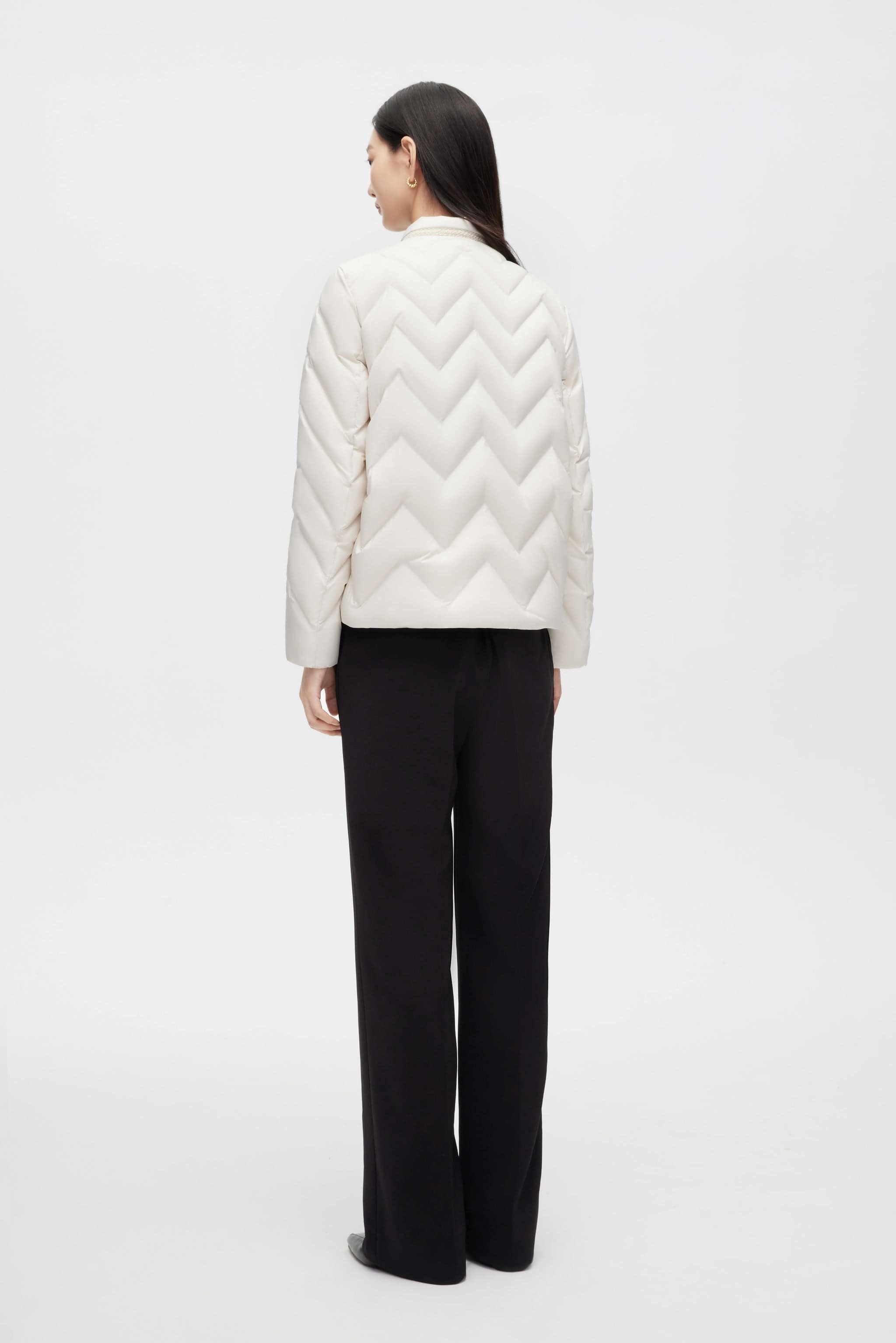 BOSIDENG 2022 Tweed Detail Goose Down Jacket Jacket