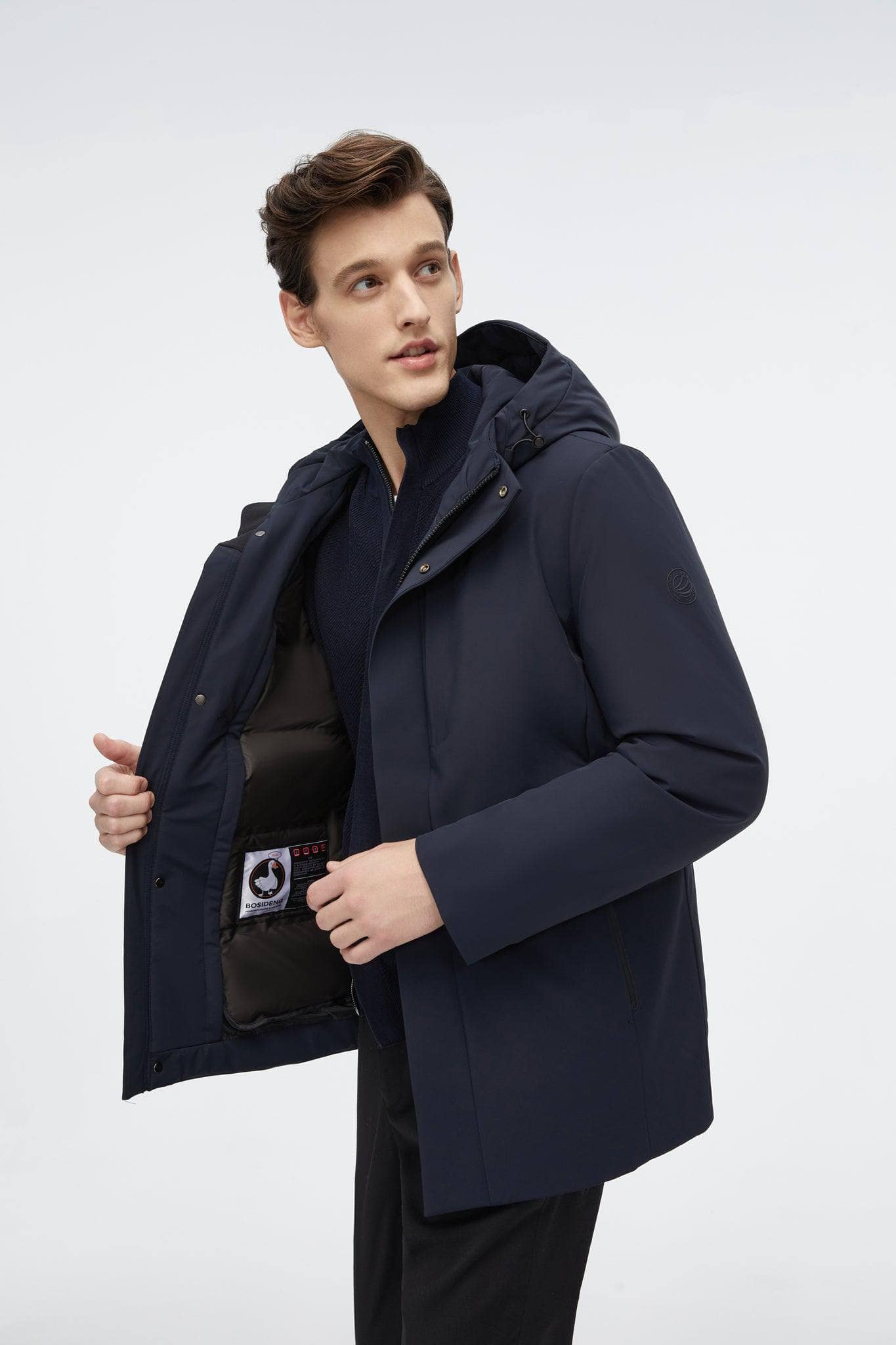 BOSIDENG 2022 Versatile Goose Down Short Trench Jacket
