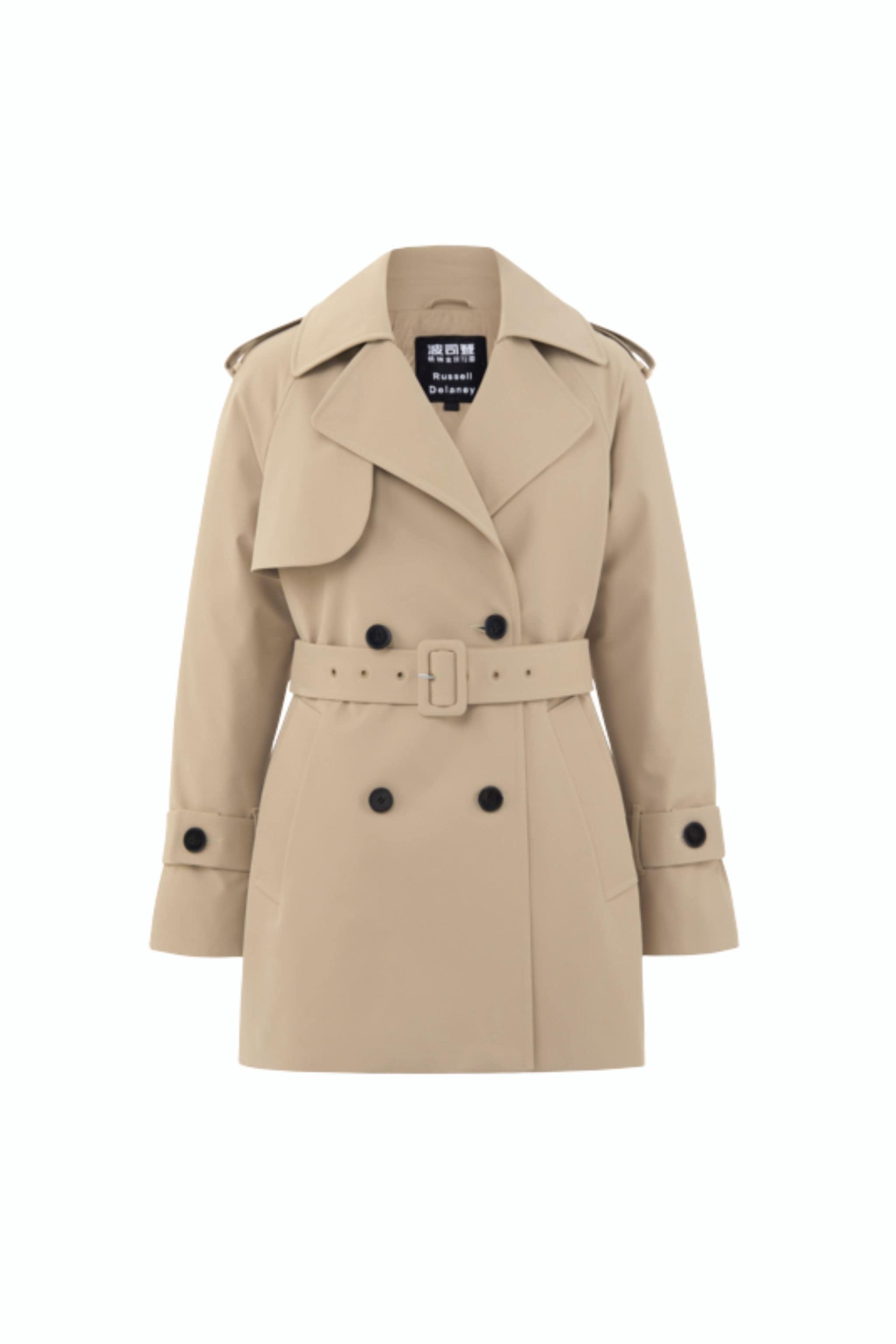 BOSIDENG 2022 Women’s Double Breasted Short Trench Jacket