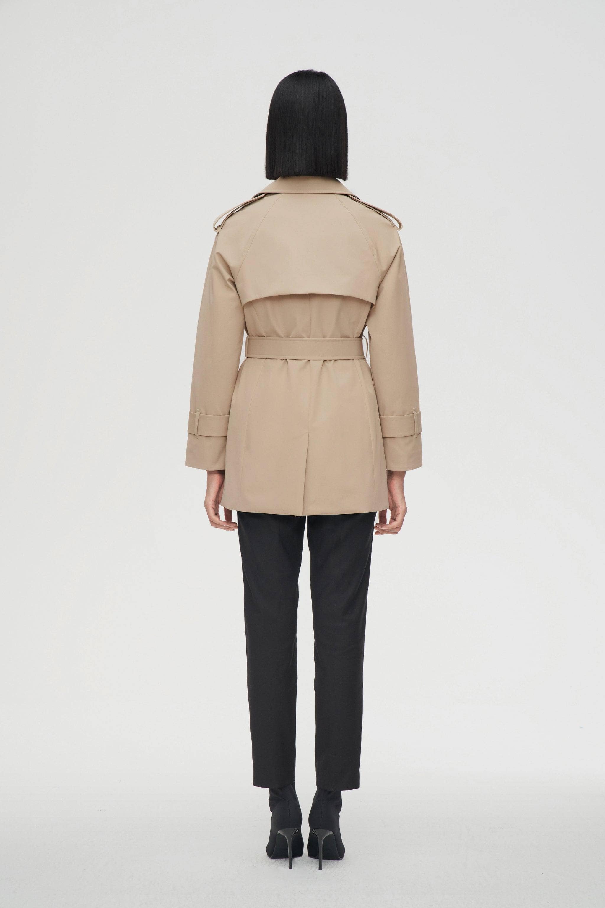 BOSIDENG 2022 Women’s Double Breasted Short Trench Jacket