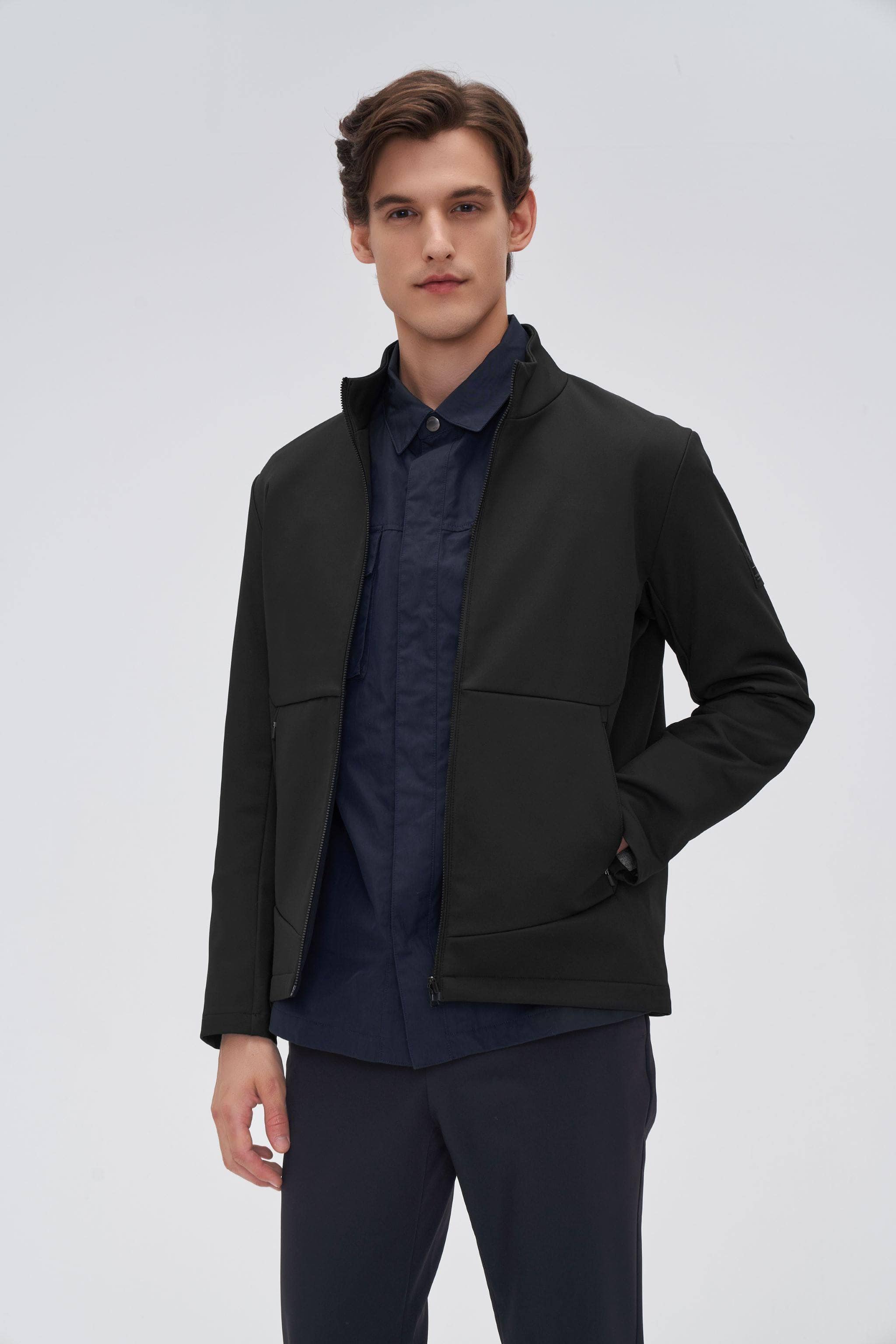 BOSIDENG 2022 3-in-1 Standing Collar Jacket Jacket XS / Black