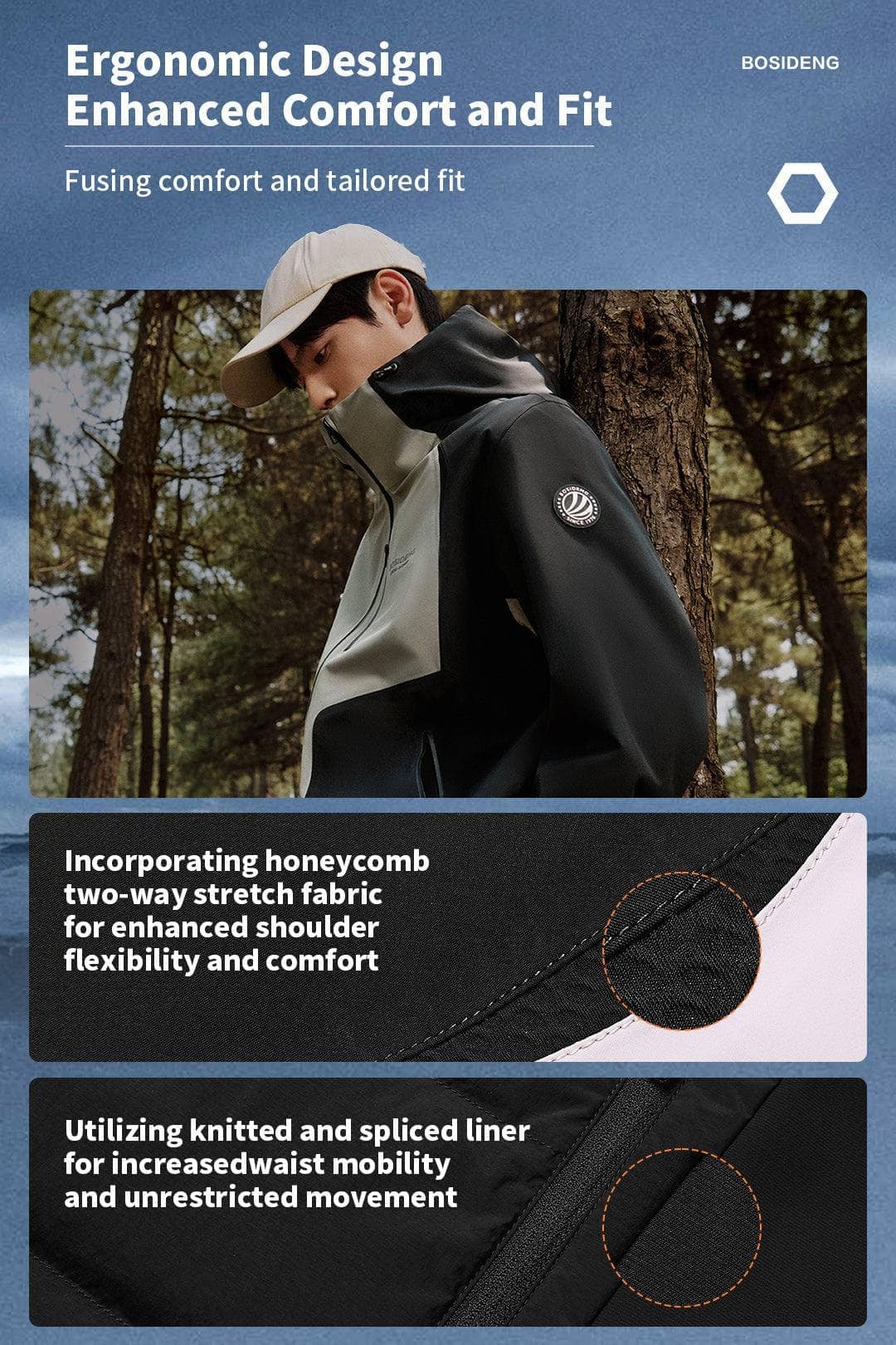 3 in 1 All Weather Goose Down Jacket — Explore our 3-in-1 All-Weather Jacket, meticulously crafted to excel in all — view 8; waterproof, windproof