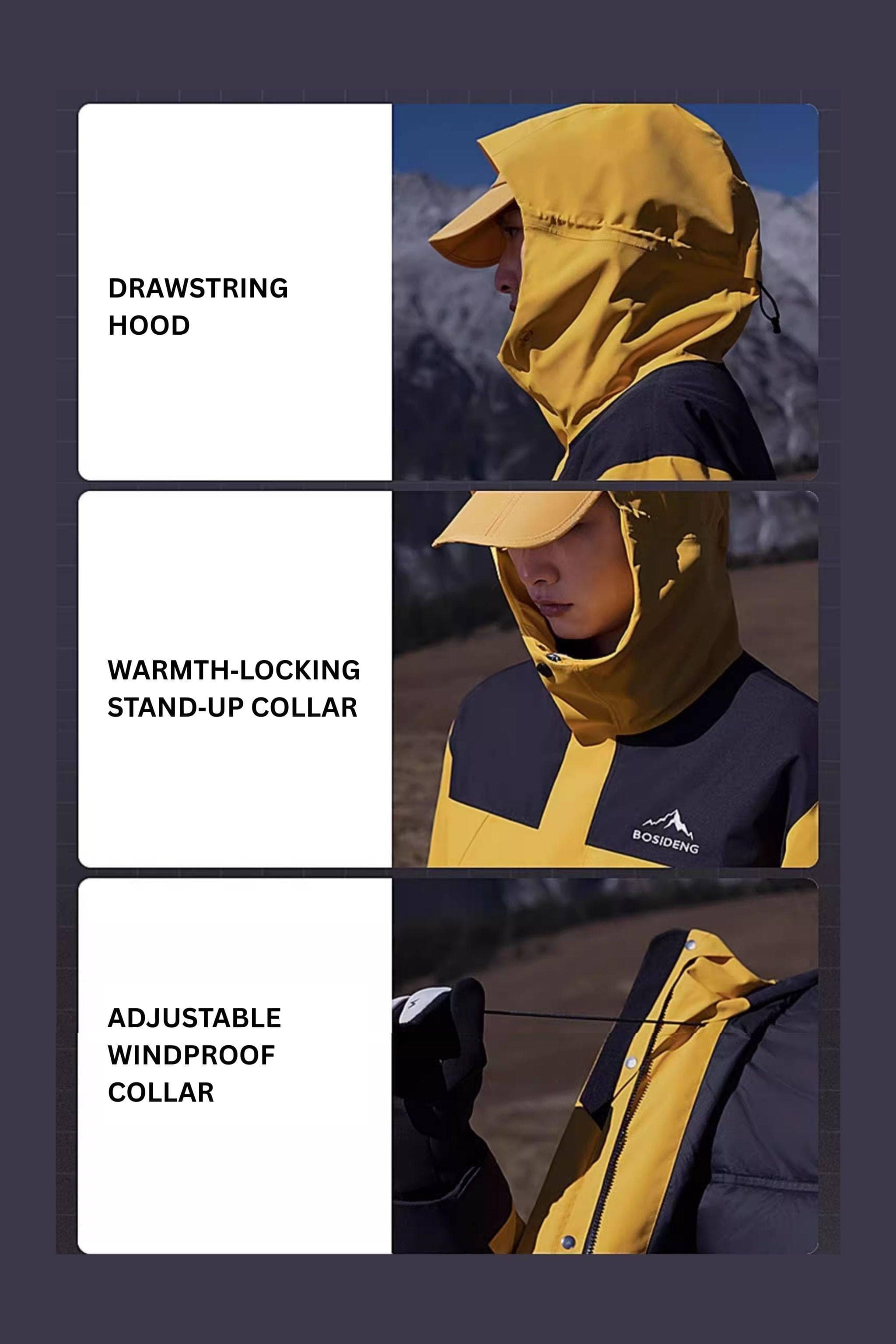 BOSIDENG 2023 3 in 1 All Weather Plus Goose Down Contrast Jacket 2430 Jacket