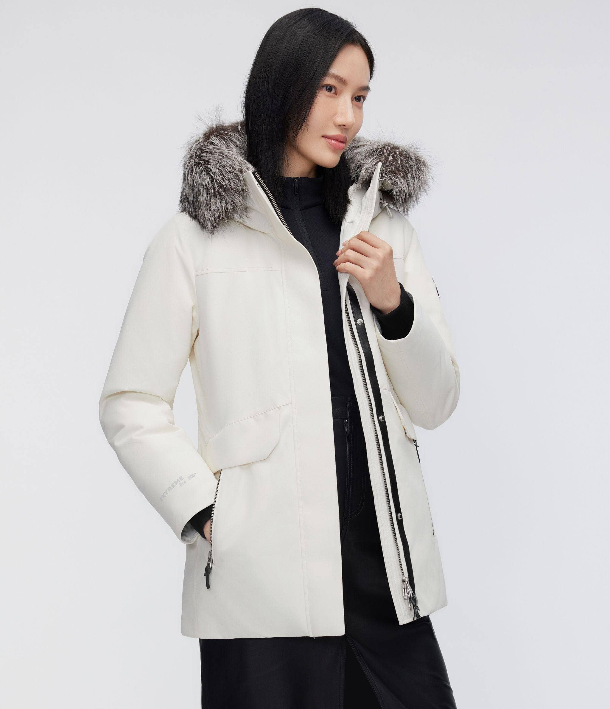 BOSIDENG 2023 Women's Premium Extreme Goose Down Jacket 2384 Jacket 4 / Cream