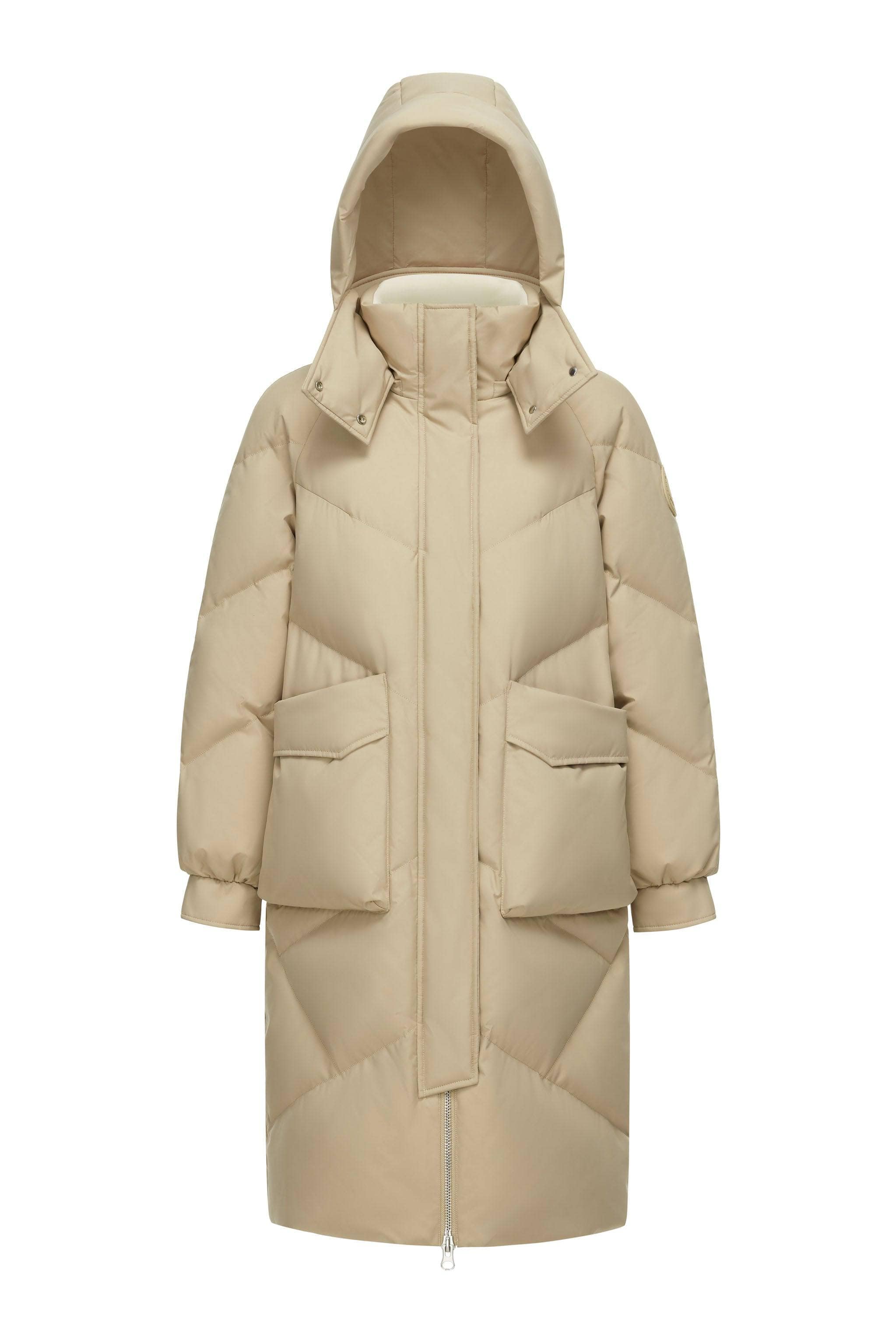 BOSIDENG 2023 Women's Classic Down Coat with Hood 5252 Jacket 4 / Honey