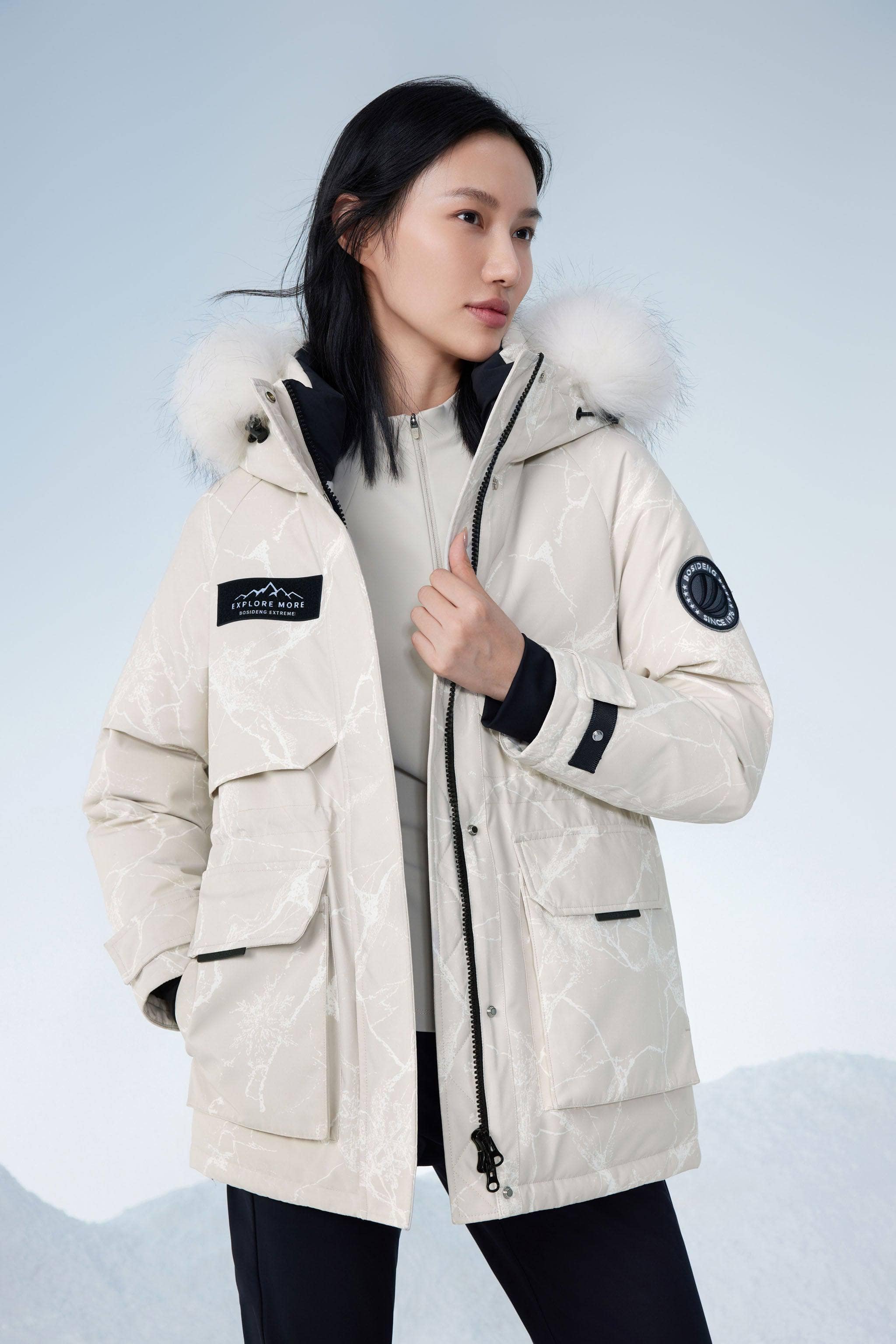 BOSIDENG 2023 Women's Classic Extreme Goose Down Jacket 2312 Jacket 4 / Oat