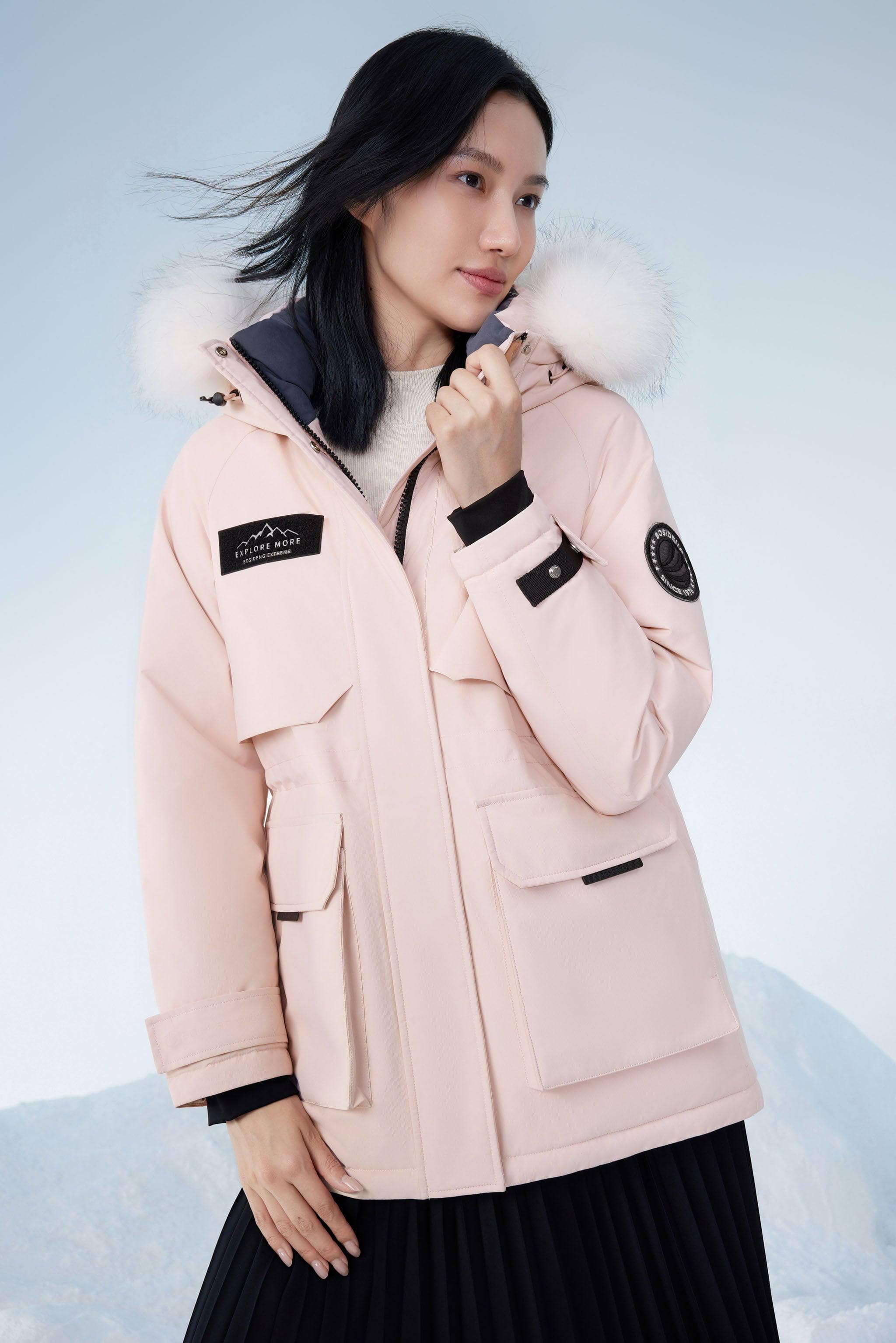 BOSIDENG 2023 Women's Classic Extreme Goose Down Jacket 2312 Jacket 4 / Soft Pastel Pink