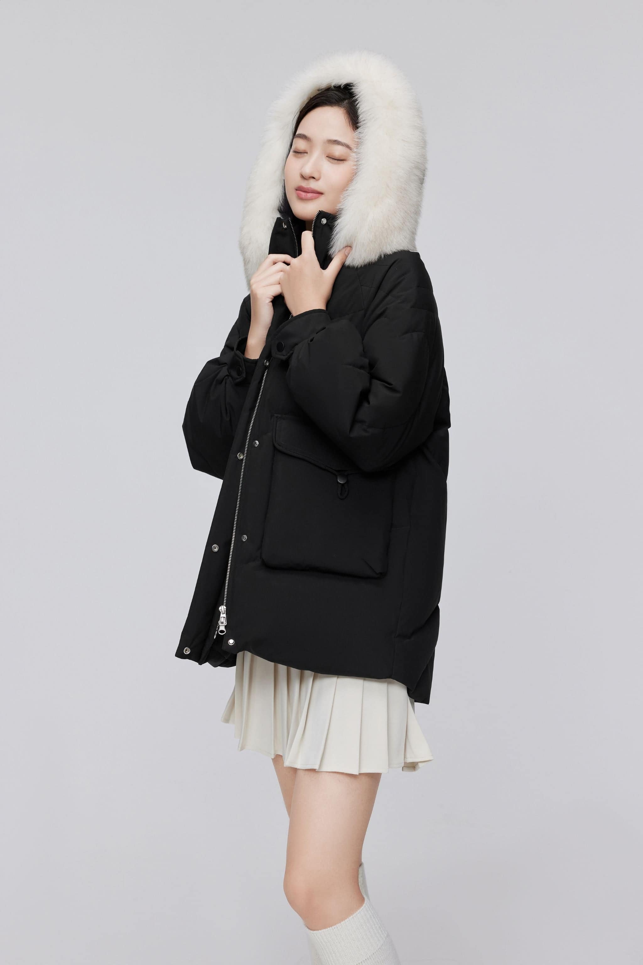 BOSIDENG 2023 Classic Oversized Down Jacket with Fur 5268 Jacket