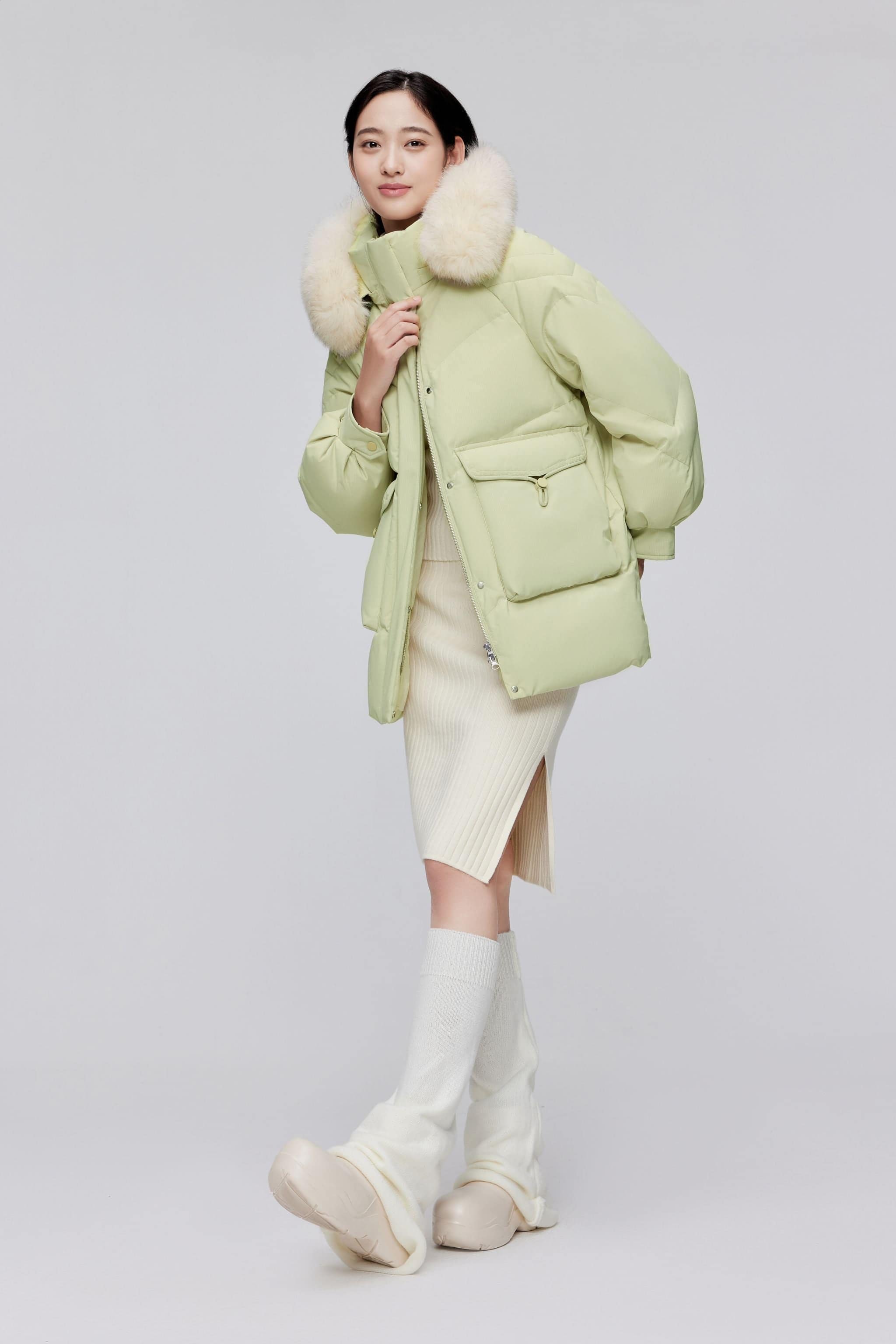 BOSIDENG 2023 Classic Oversized Down Jacket with Fur 5268 Jacket