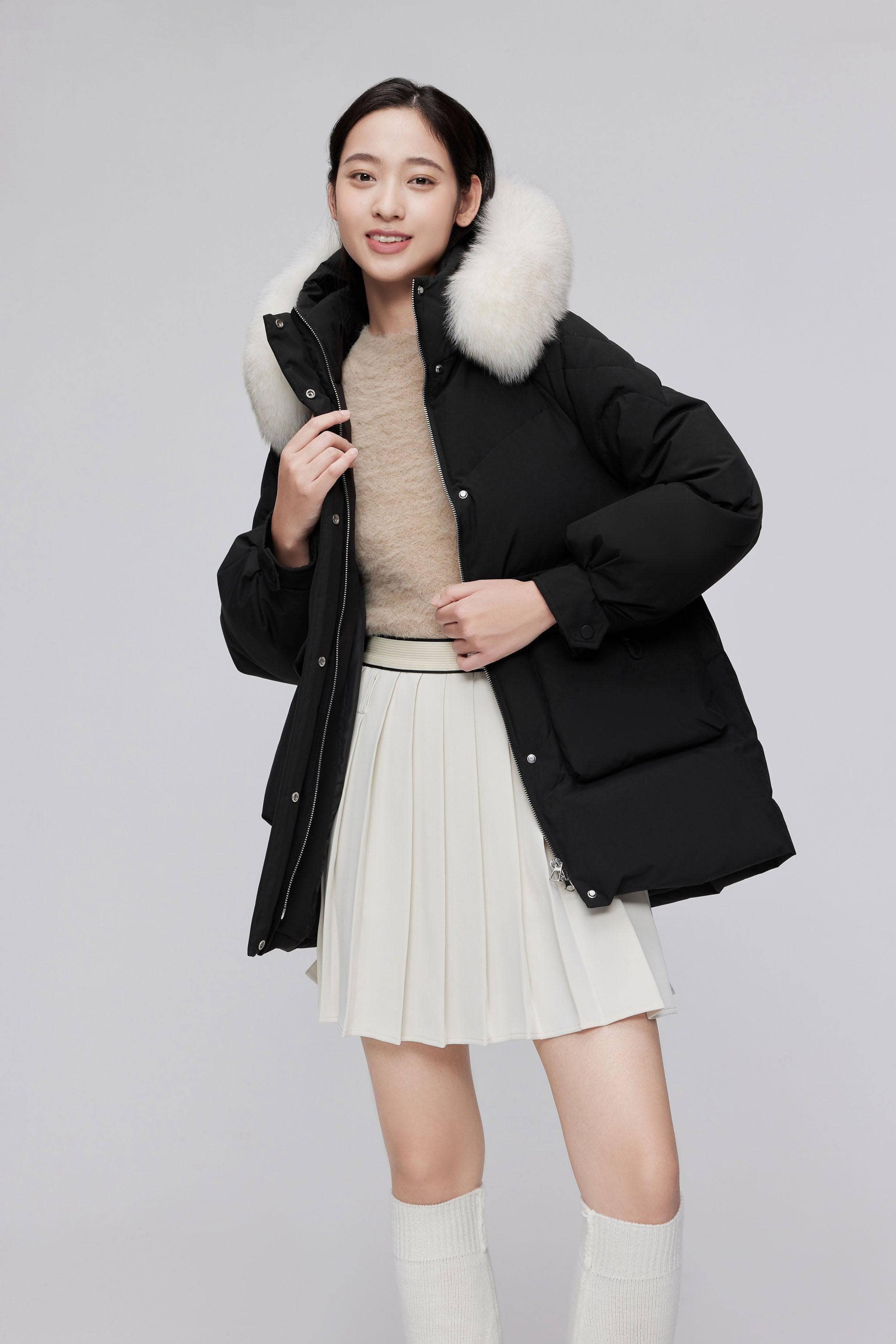 BOSIDENG 2023 Classic Oversized Down Jacket with Fur 5268 Jacket