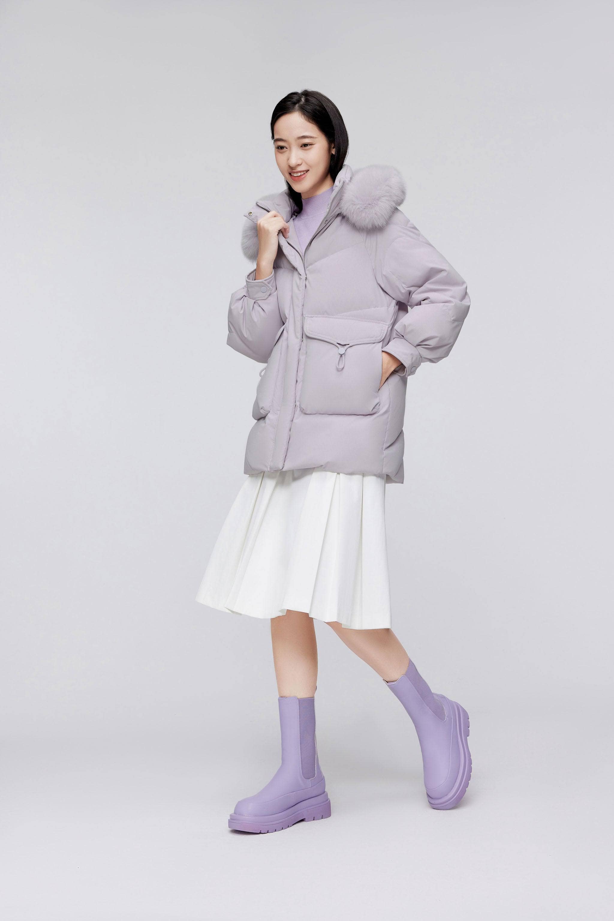 BOSIDENG 2023 Classic Oversized Down Jacket with Fur 5268 Jacket